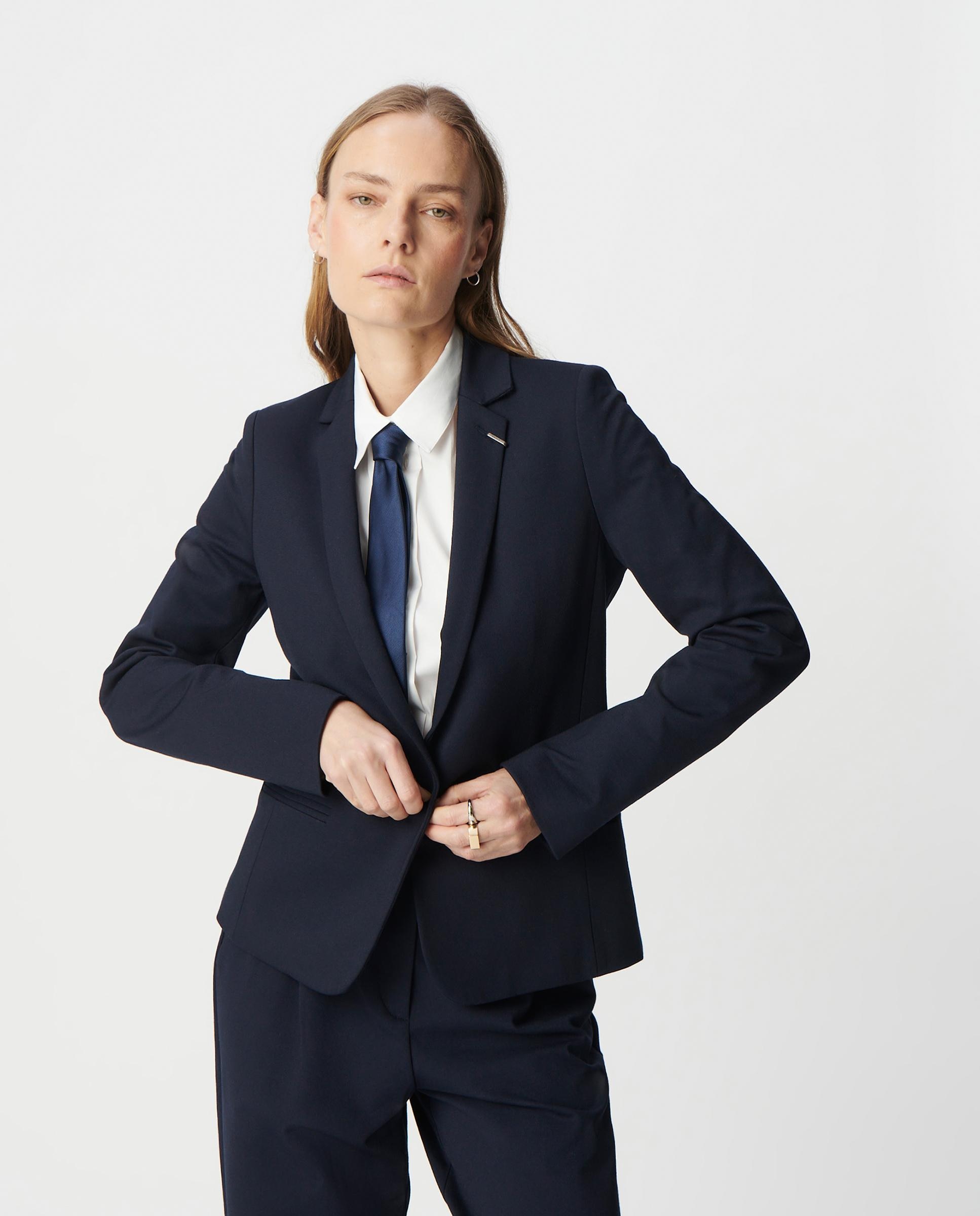 Imagen 1 de Blazer de mujer entallado en punto milano Azul marino