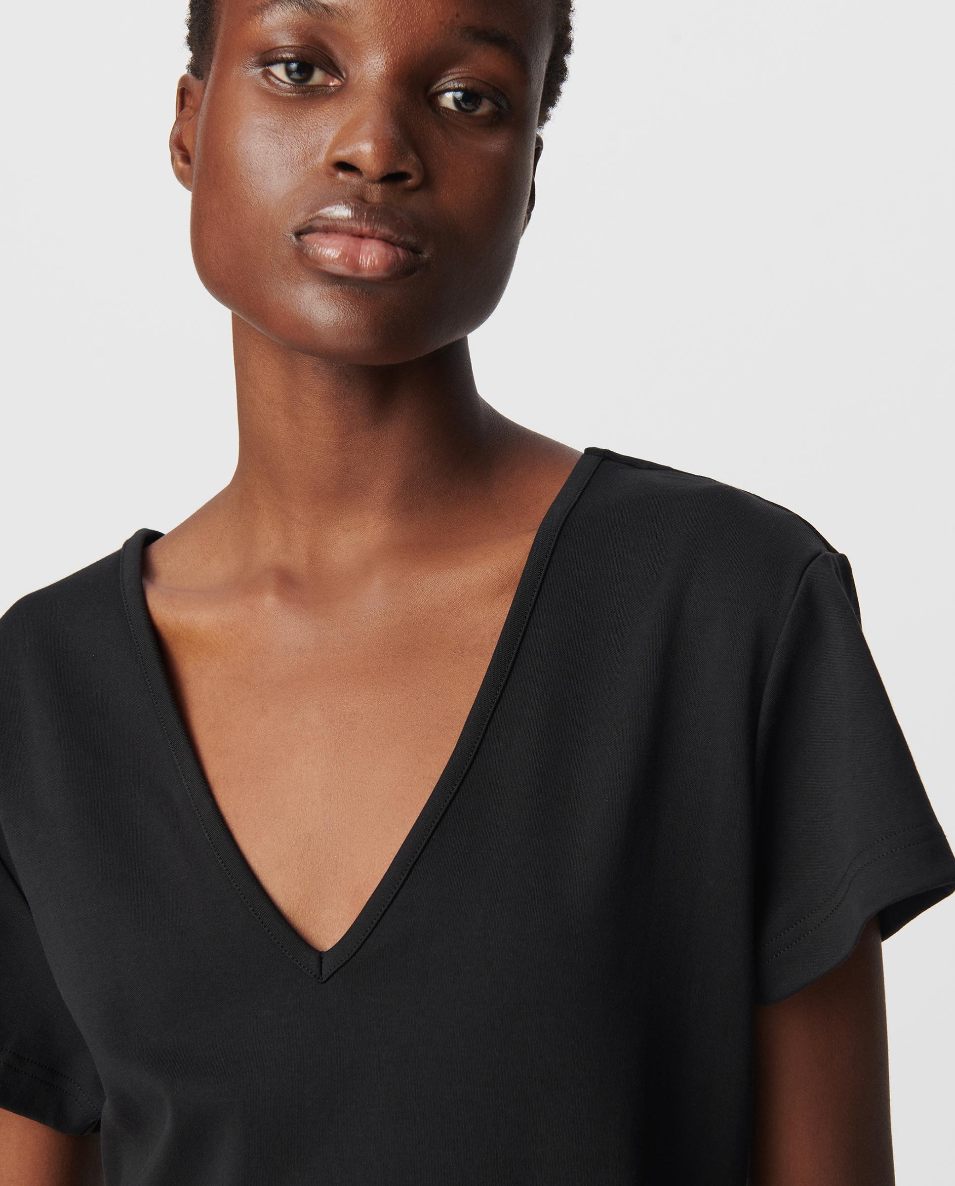 Imagen 4 de Maxi vestido plisado bimateria - IKKS - Negro Negro
