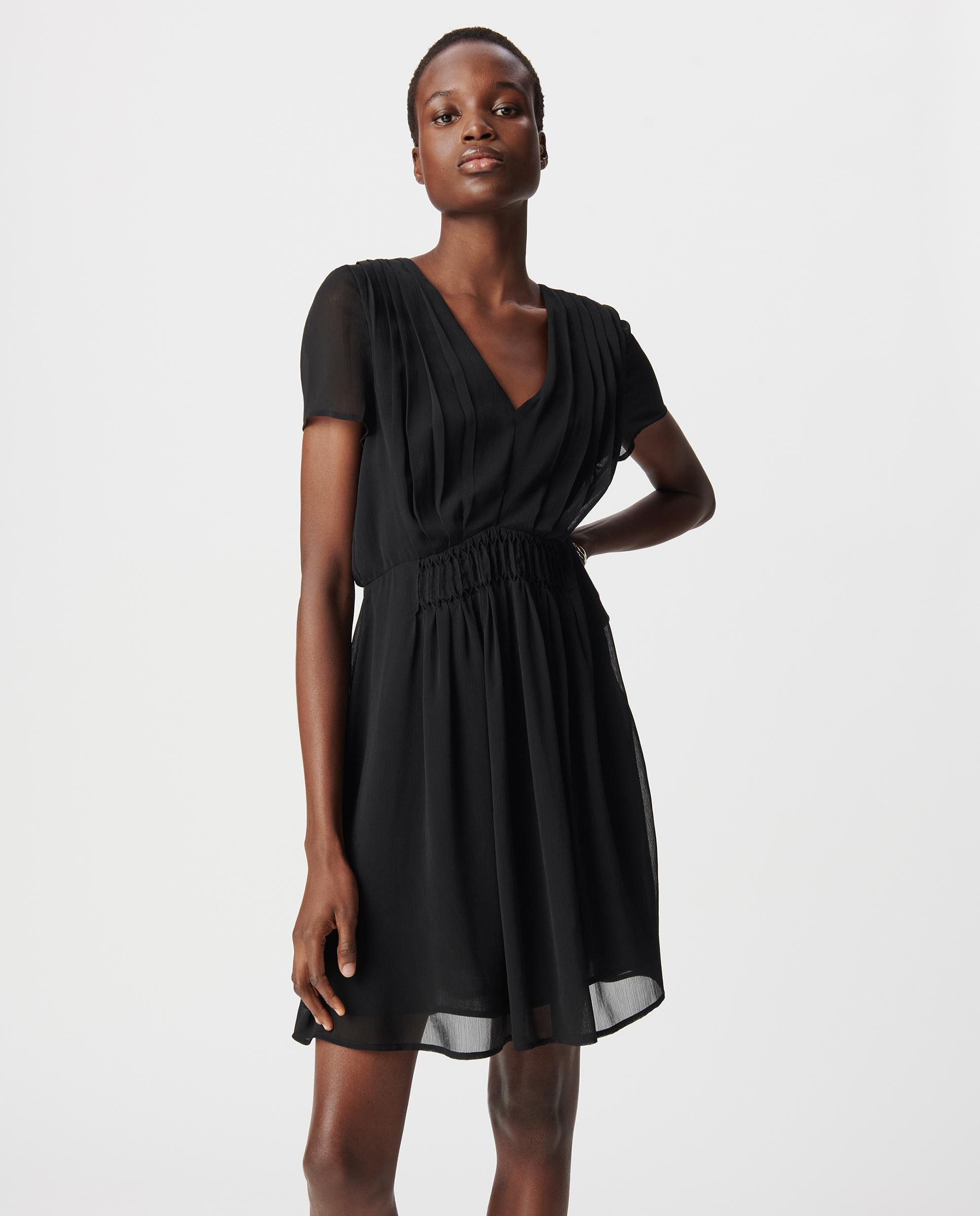 Vestido corto de manga corta - IKKS - Negro Negro-2