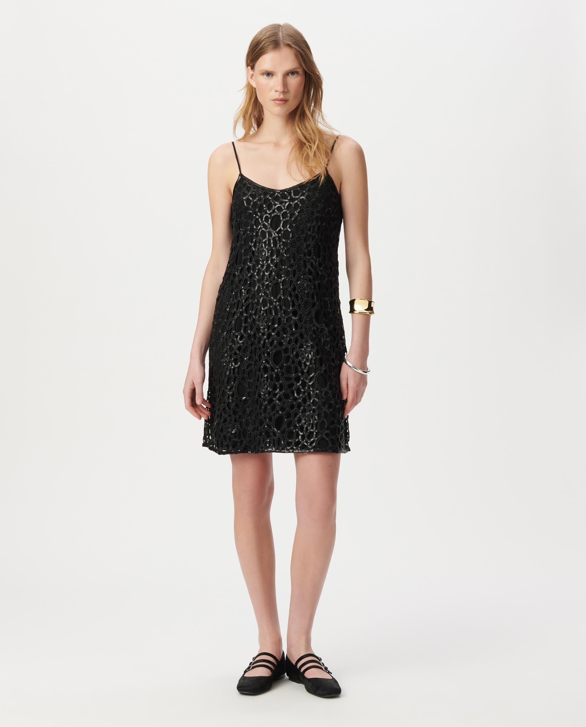 Vestido corto de tirantes - IKKS - Negro Negro-1
