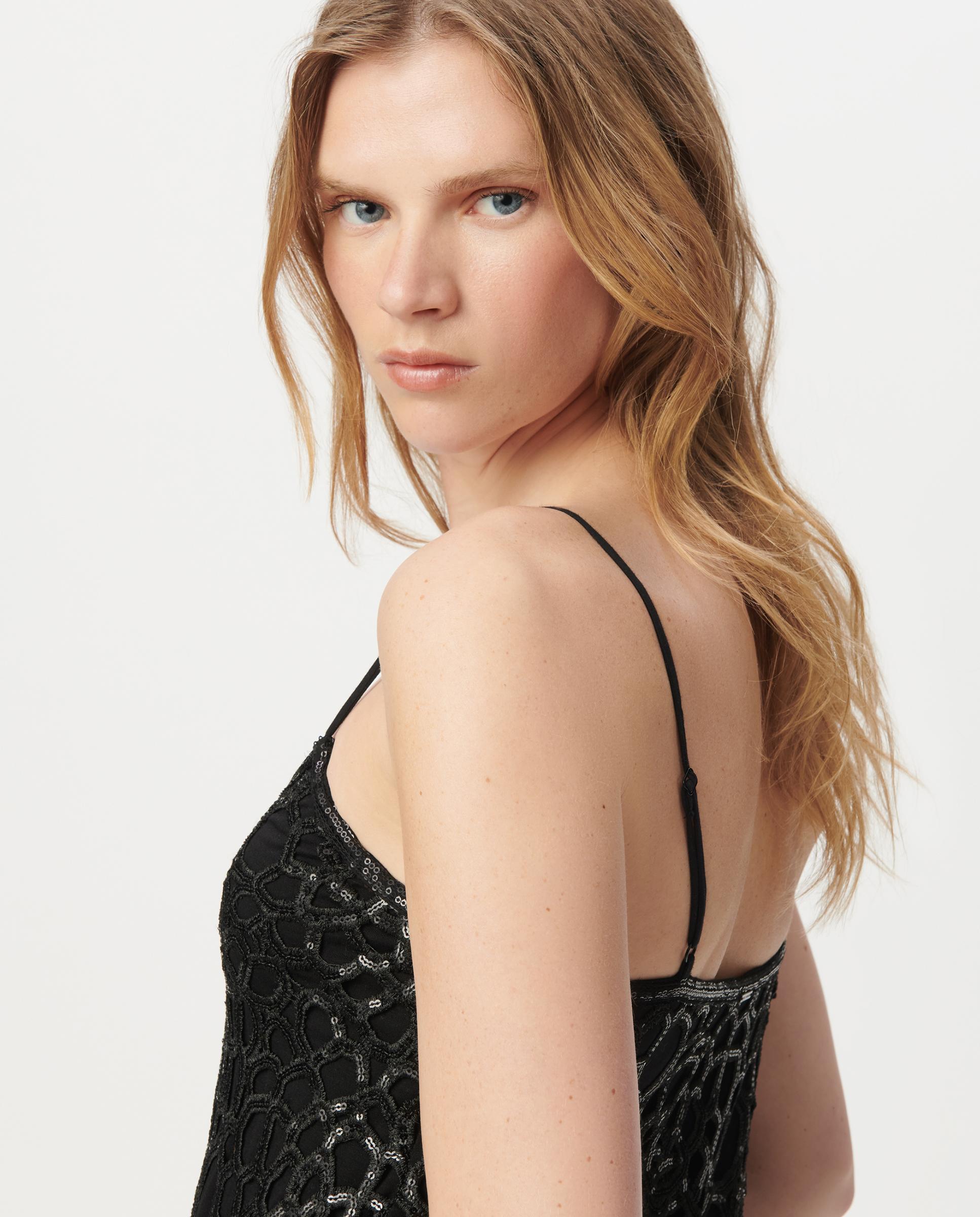 Vestido corto de tirantes - IKKS - Negro Negro-4