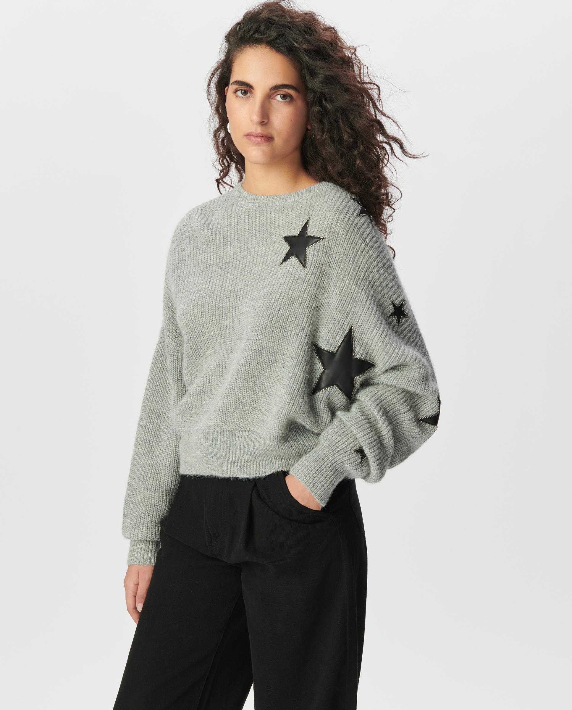 IKKS - Jersey de mujer de punto con estrellas y perlas.