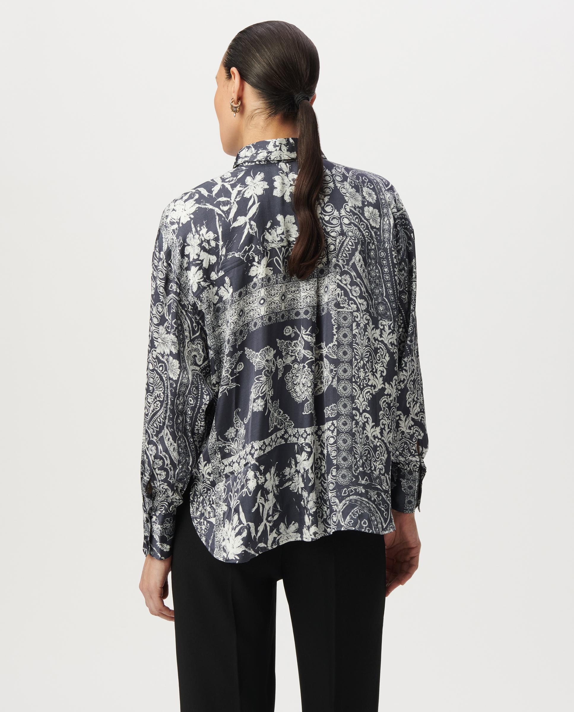Camisa de mujer de manga larga - IKKS - Azul índigo Azul índigo-3