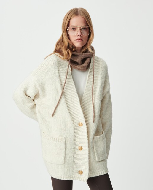 Imagen 0 de Cárdigan de mujer holgado con punto de lúrex
