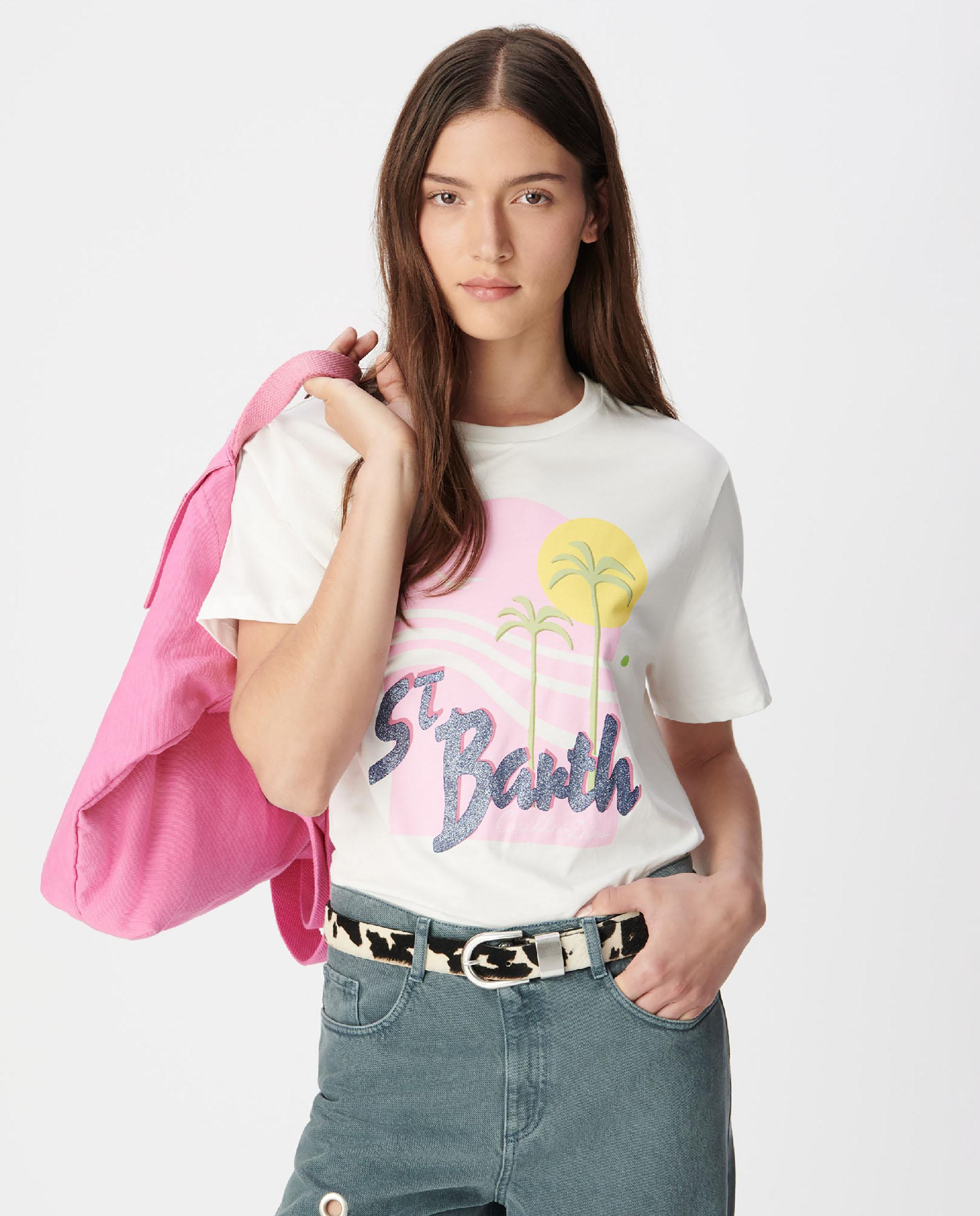 Camiseta de mujer de manga corta con estampado frontal Blanco IKKS · El Corte Inglés — oferta en El Corte Inglés