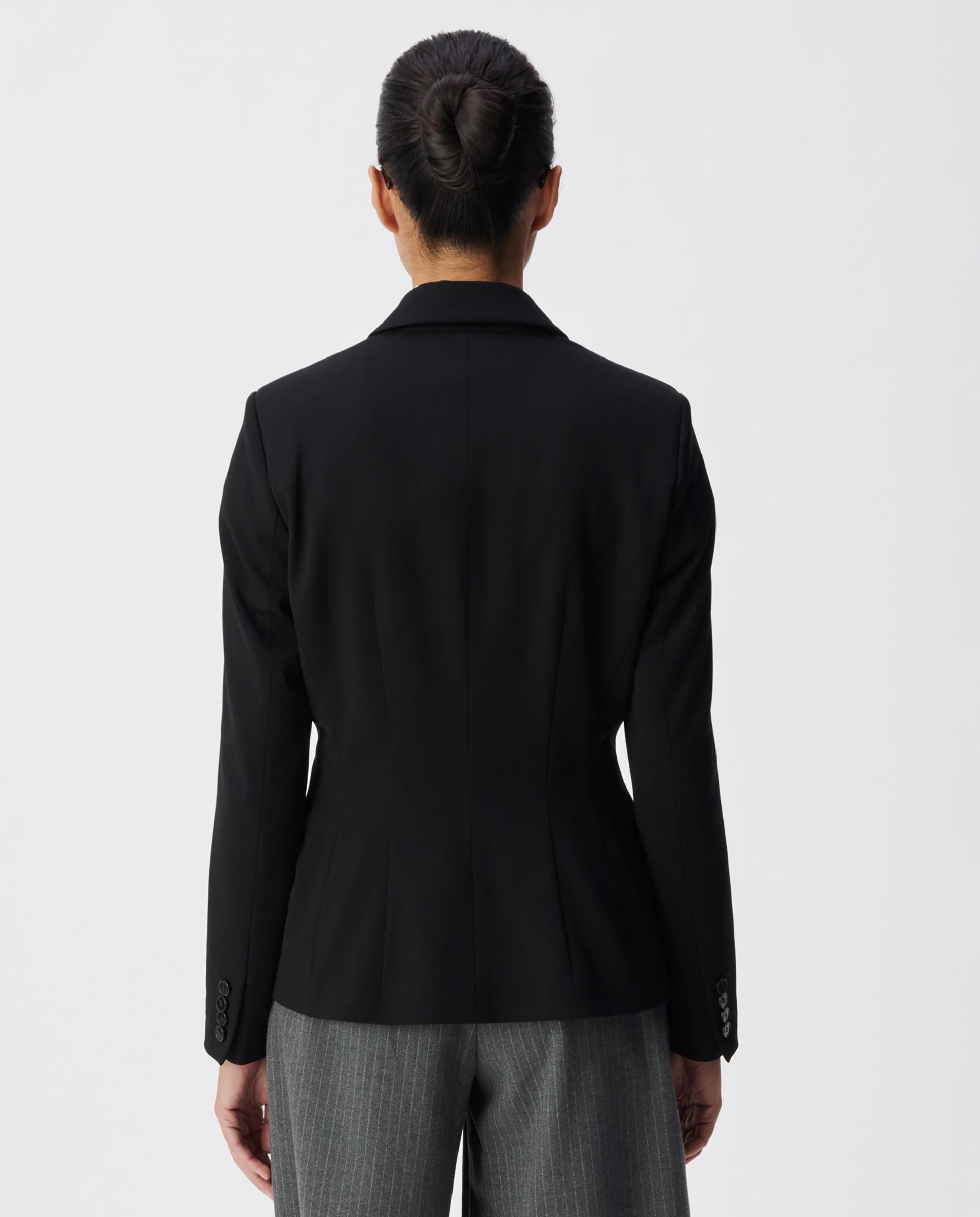 Blazer de mujer entallada con cierre de botones - IKKS - Negro Negro-2