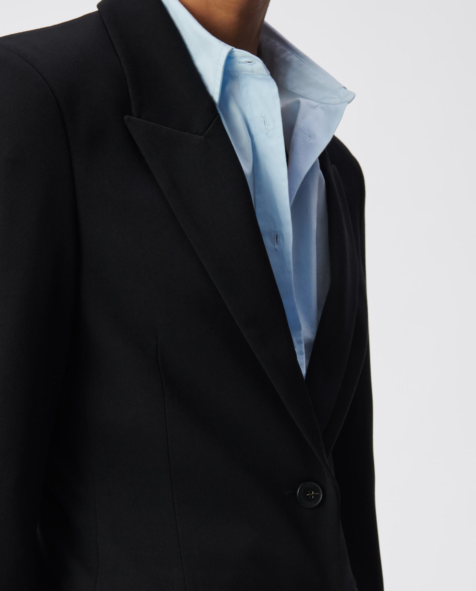 Blazer de mujer entallada con cierre de botones - IKKS - Negro Negro-3