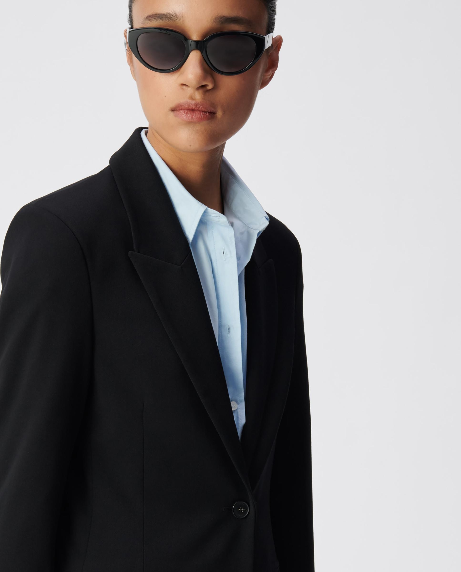 Blazer de mujer entallada con cierre de botones - IKKS - Negro Negro-4