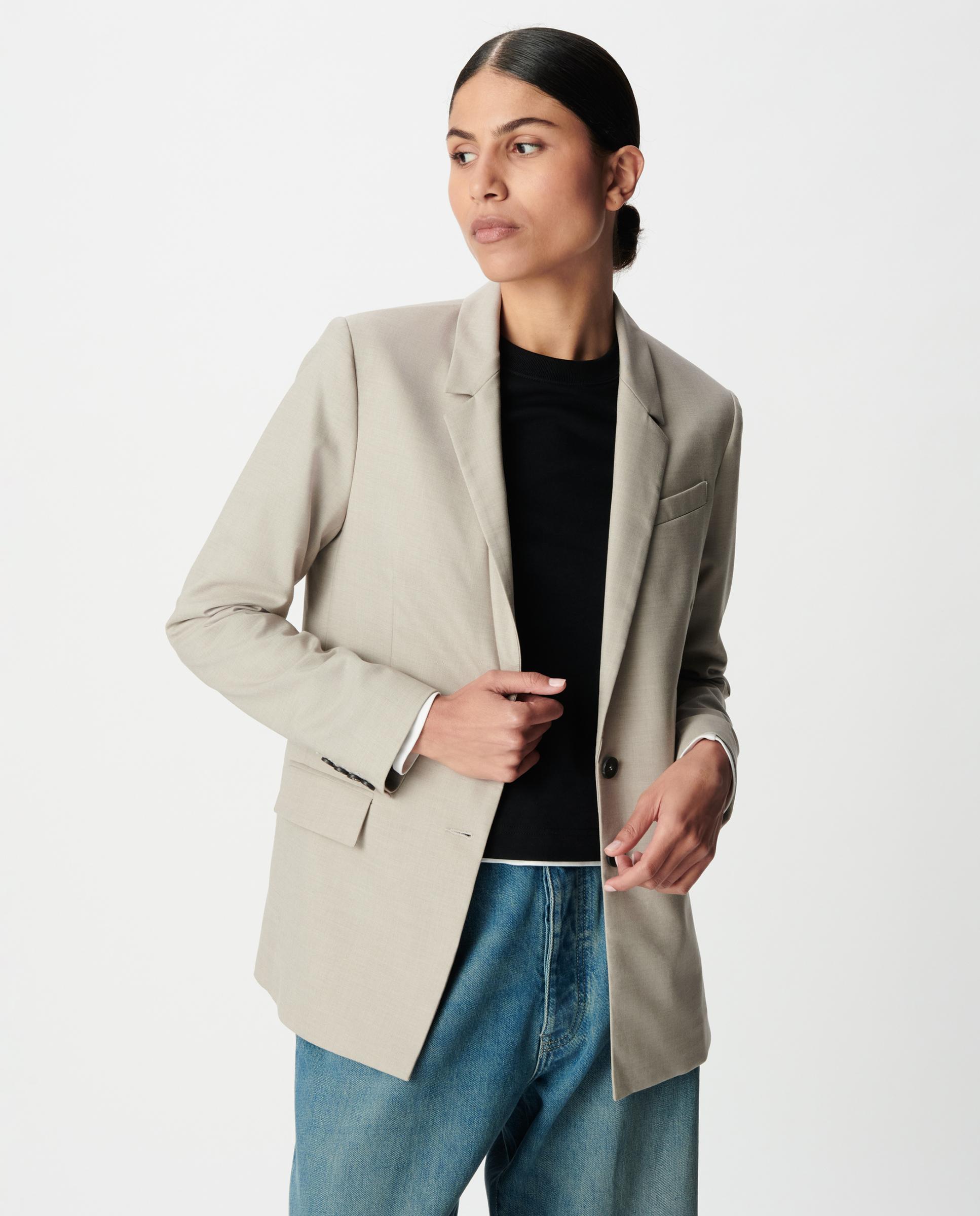 IKKS - Blazer de mujer lisa con cierre de botones.