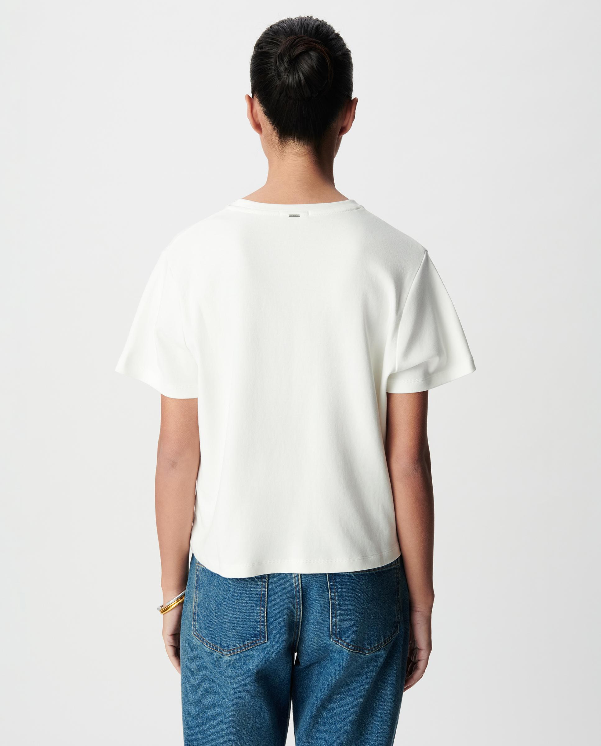 Camiseta de mujer de algodón orgánico con mensaje - IKKS - Marfil Marfil-4