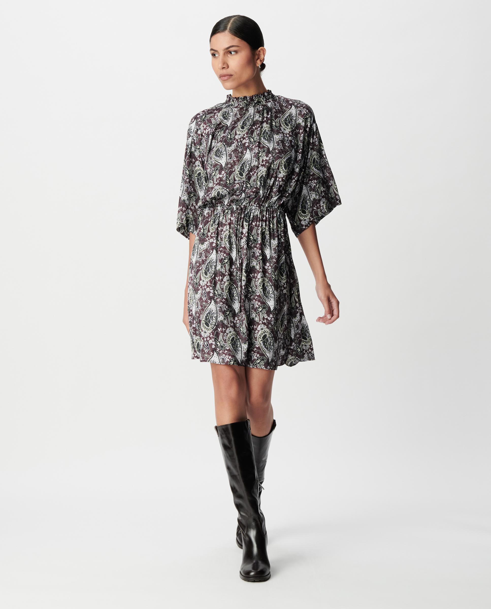 IKKS - Vestido corto con estampado paisley.