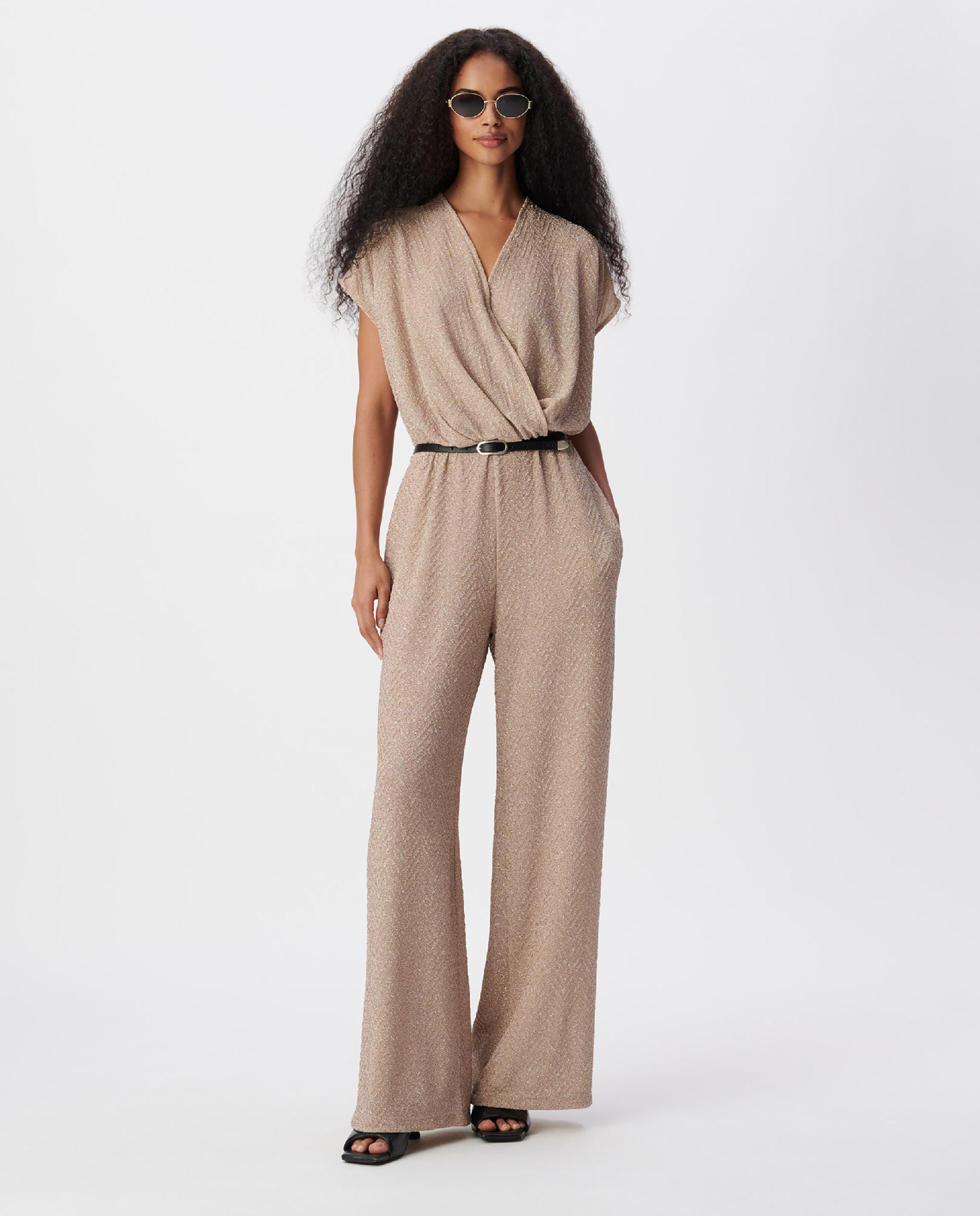 IKKS - Mono de mujer con diseño de espiga y lurex.