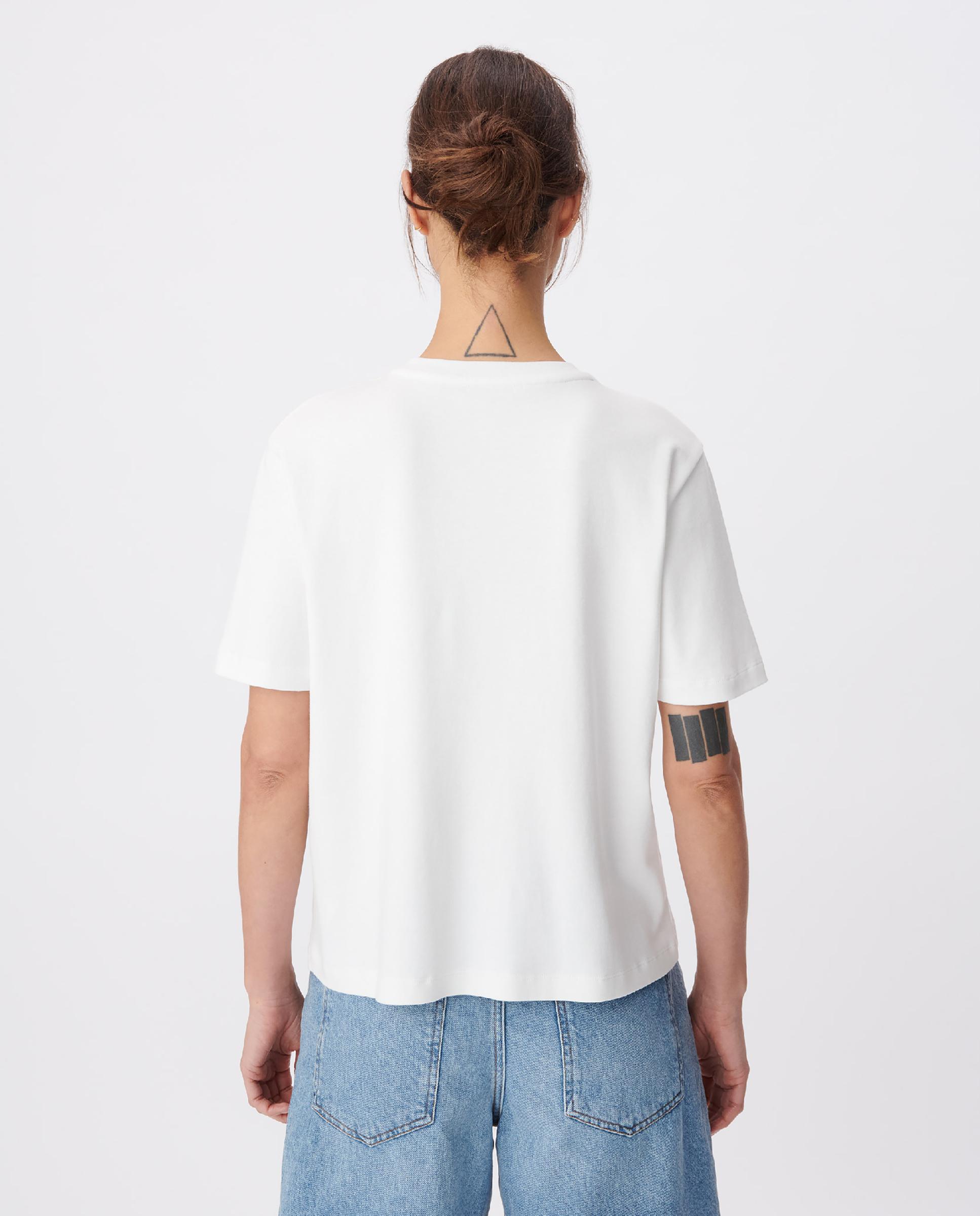 Imagen 3 de Camiseta de mujer de manga corta con estampado y mensajes - IKKS - Blanco roto Blanco roto