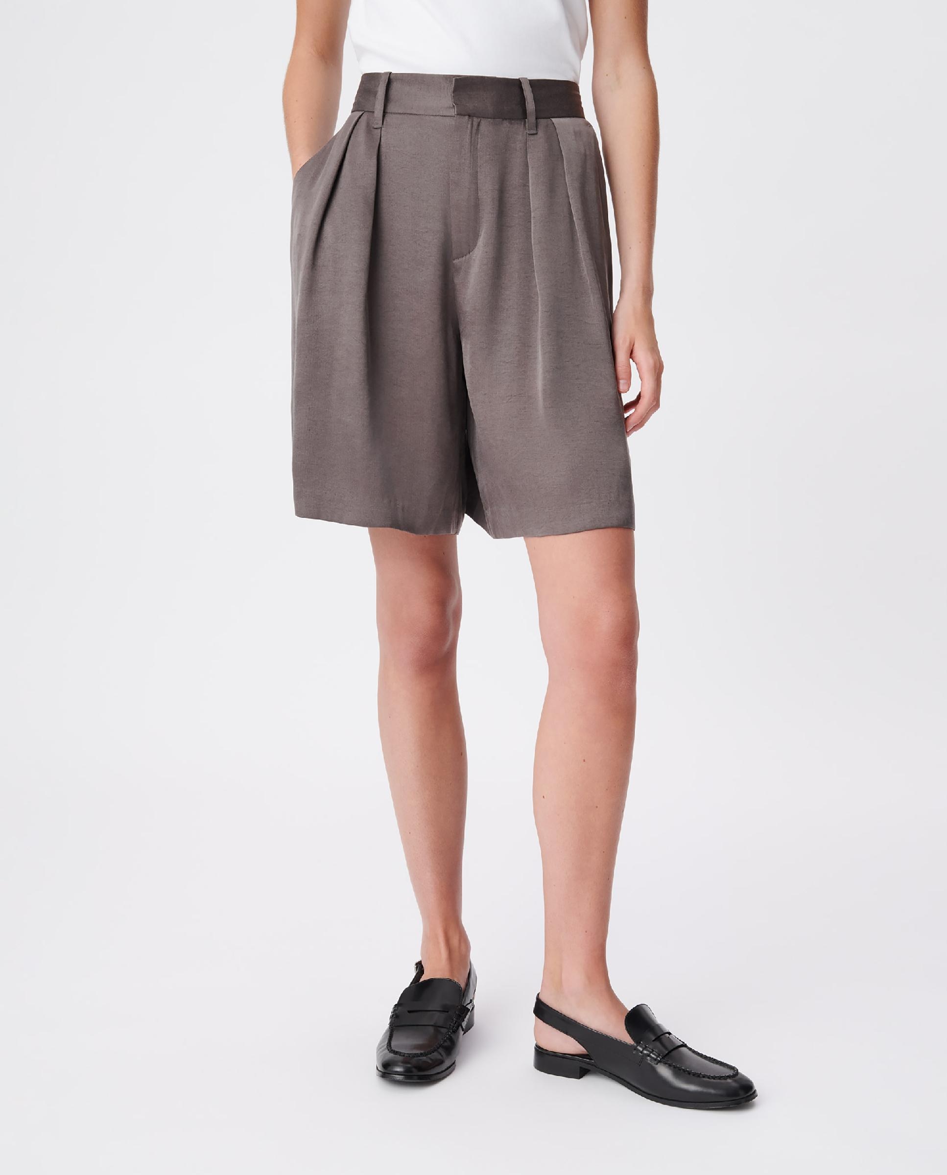 Bermudas de mujer de traje mezcla de lyocell® - IKKS - Gris Piedra Gris Piedra-2