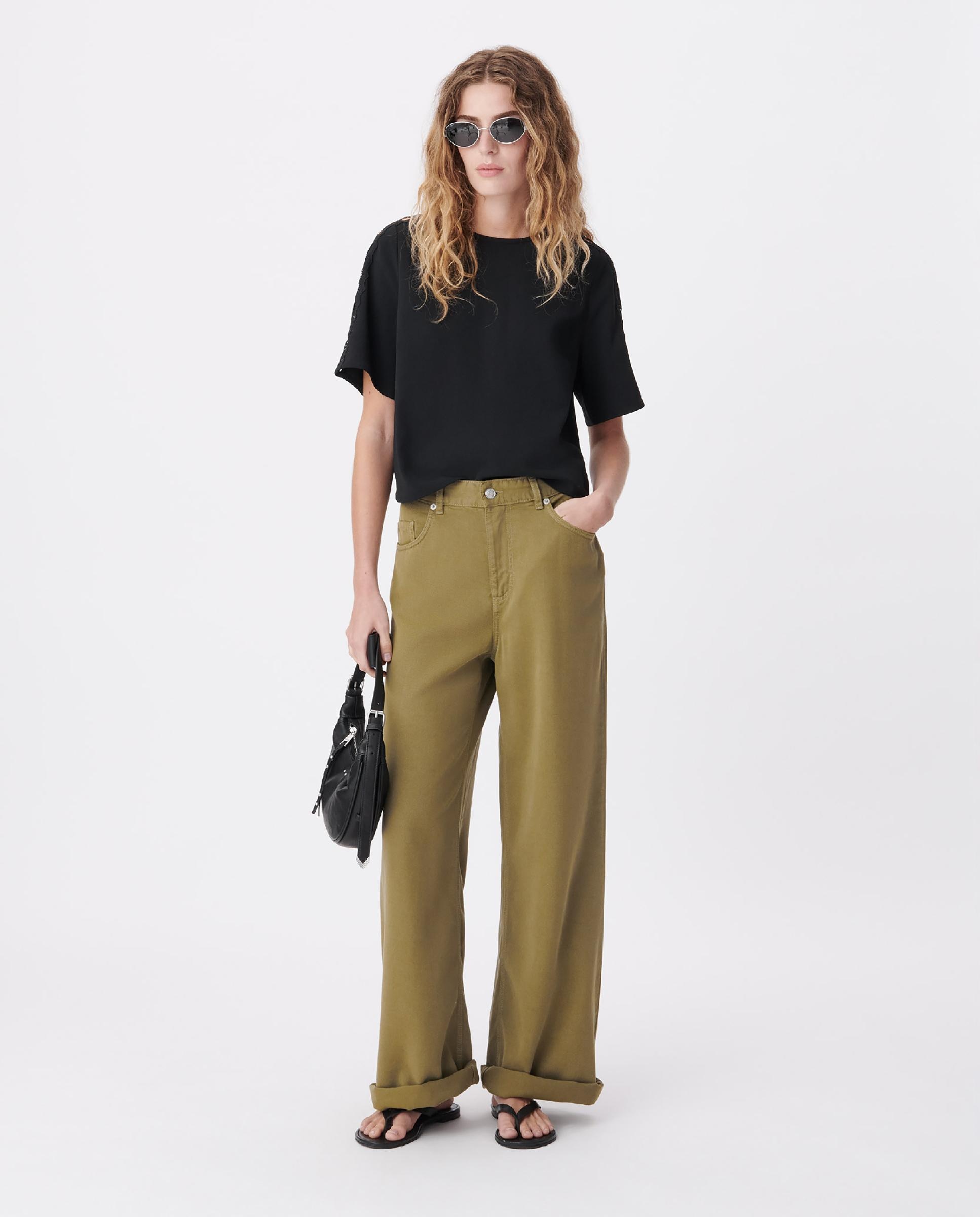 Imagen 2 de Top de mujer fluido con detalle de encaje - IKKS - Negro Negro