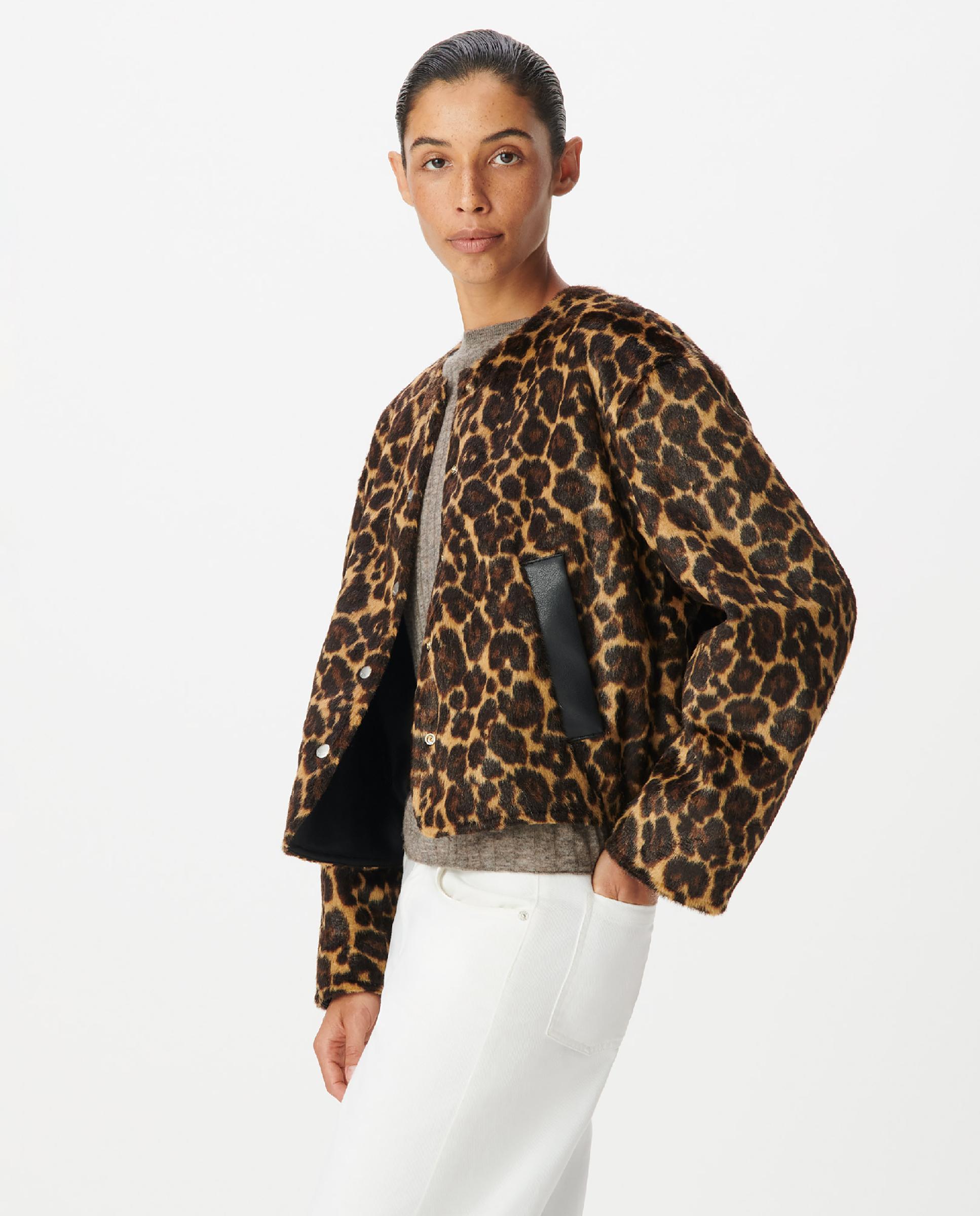 Chaqueta de mujer reversible con botones a presión - IKKS - Negro / Natural Negro / Natural-1