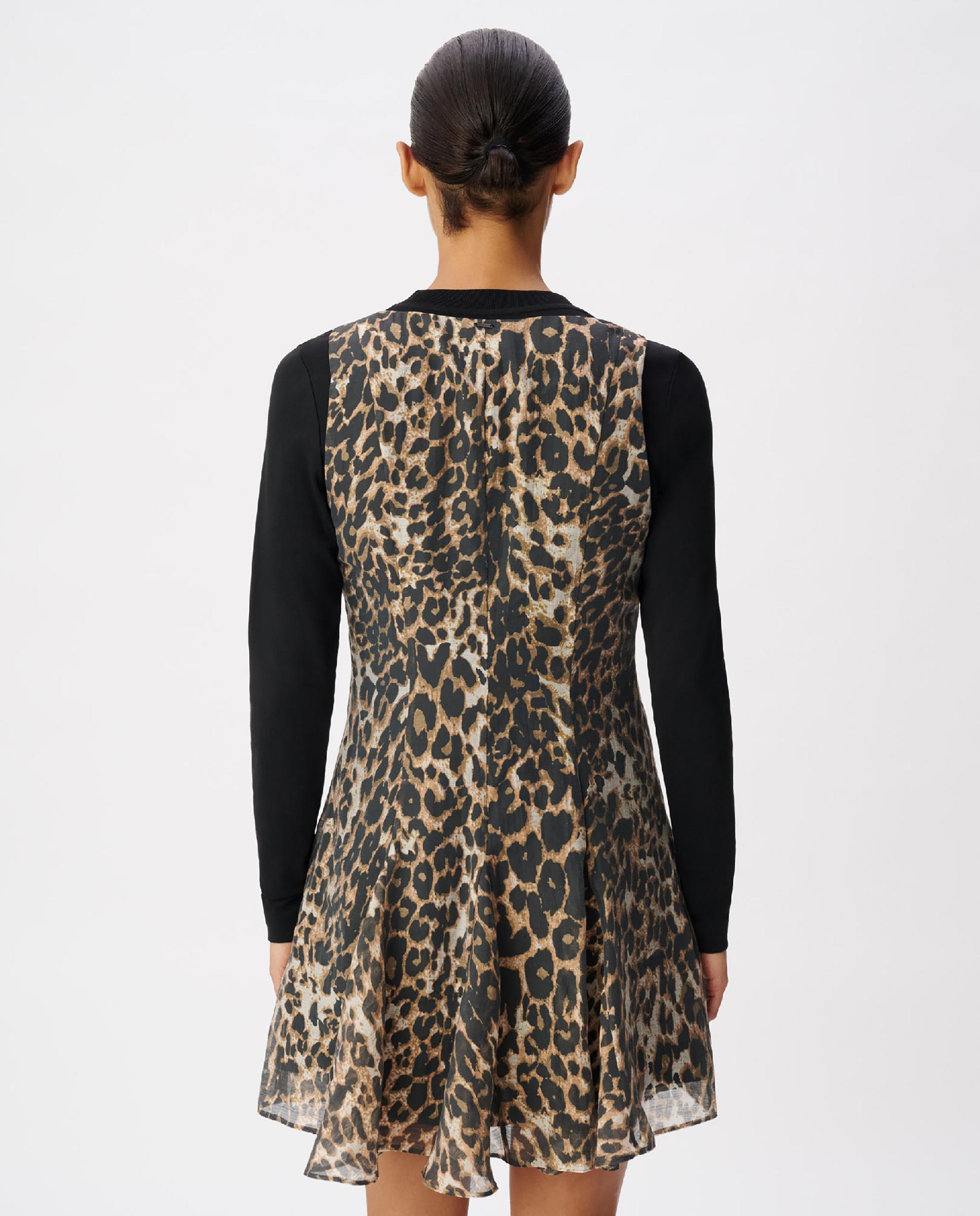 Vestido corto sin mangas con estampado de leopardo - IKKS - Acacia / Marrón Acacia / Marrón-3