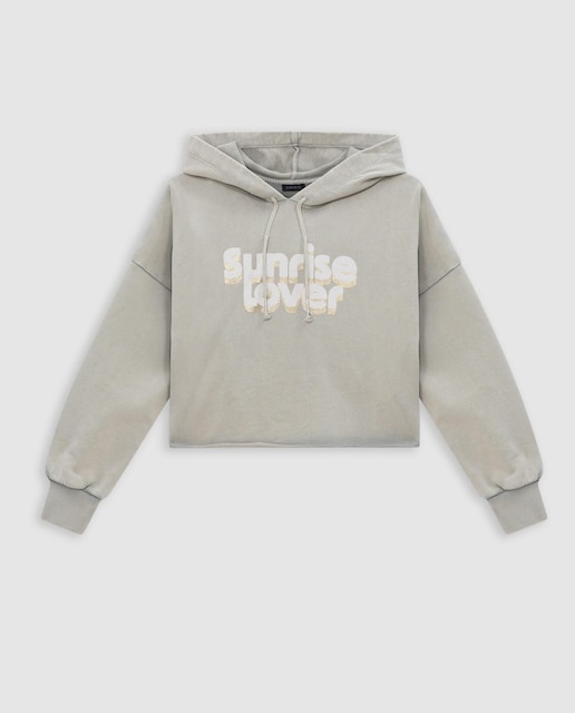 Imagen 0 de Sudadera de niña corta con capucha