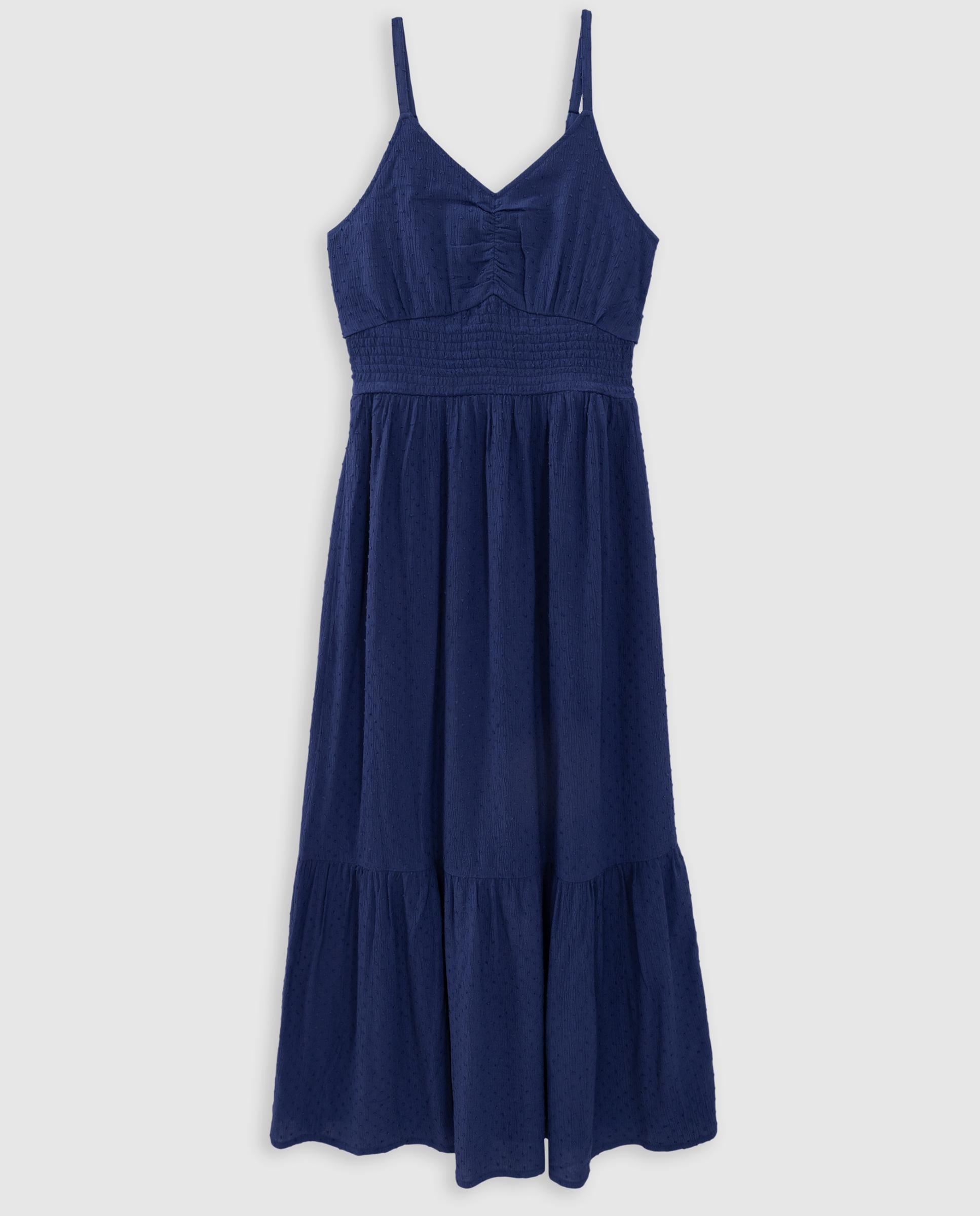 Imagen 1 de Vestido largo de tirantes - IKKS - Azul índigo Azul índigo