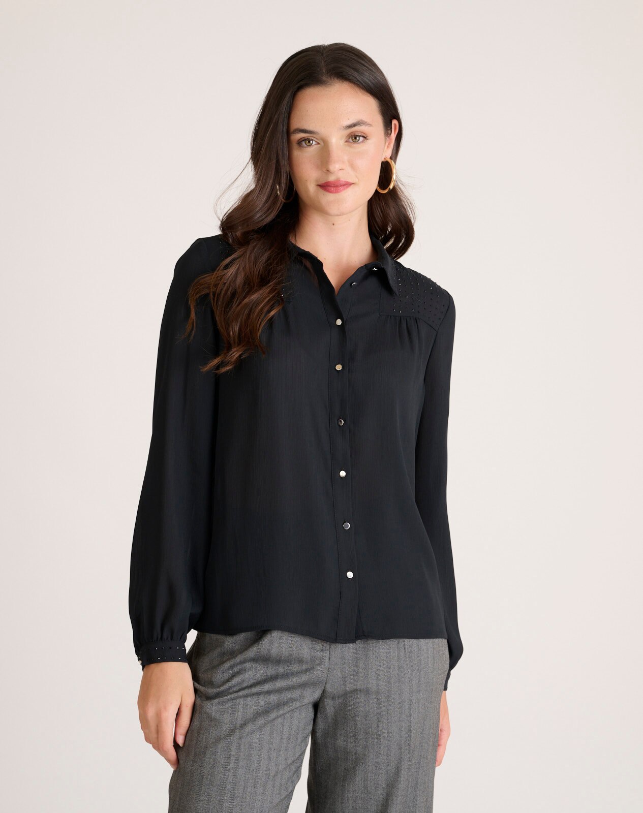 Camisas Blusas y Tops Moda Negros Moda mujer El Corte Ingles