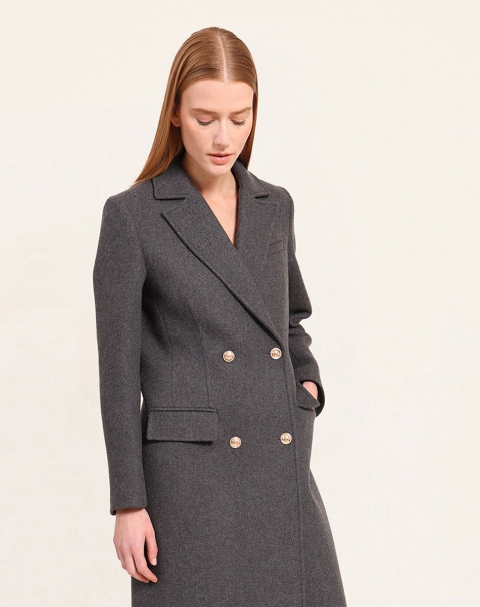 Abrigo Negro Naf Naf Coat Abrigos Largos Mujer Shein Outfit Abrigo