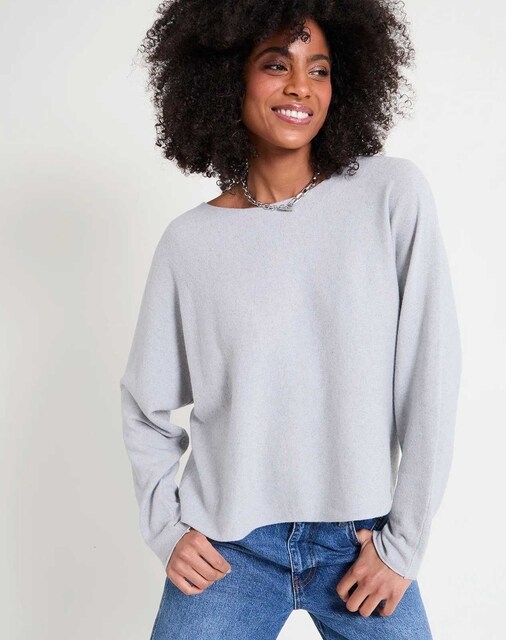 Imagen 0 de Jersey de mujer de manga larga con cuello barco