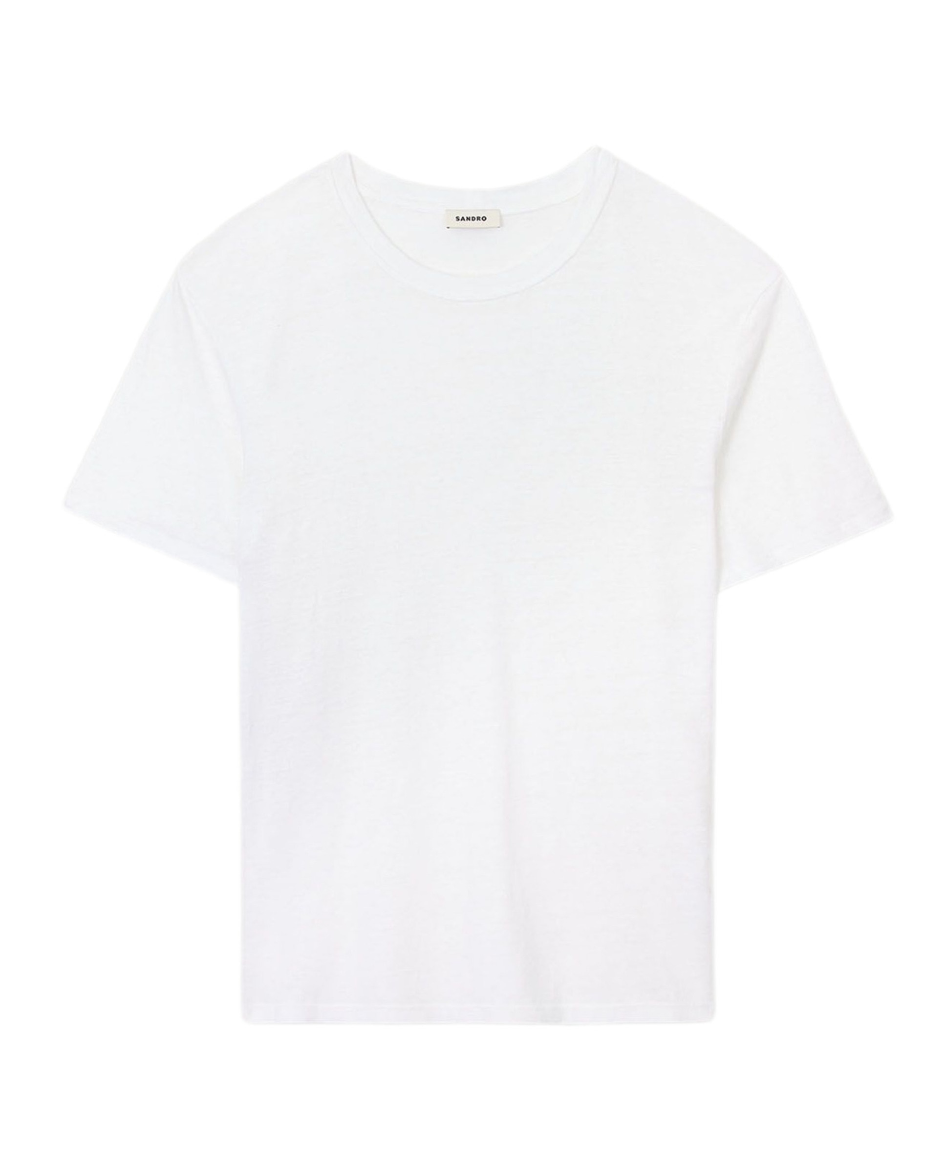 Camiseta de lino con manga corta para hombre - Sandro - Blanco Blanco-6