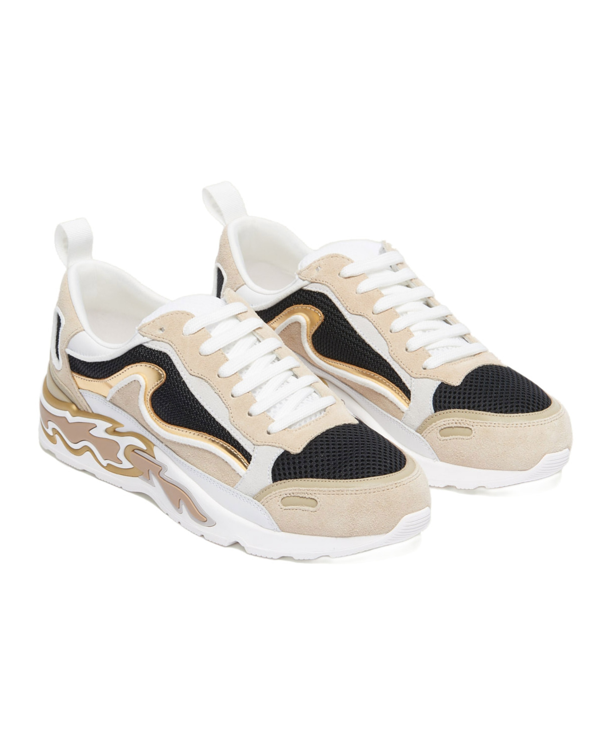 Zapatillas de mujer de piel chunky - Sandro - Oro Oro-3