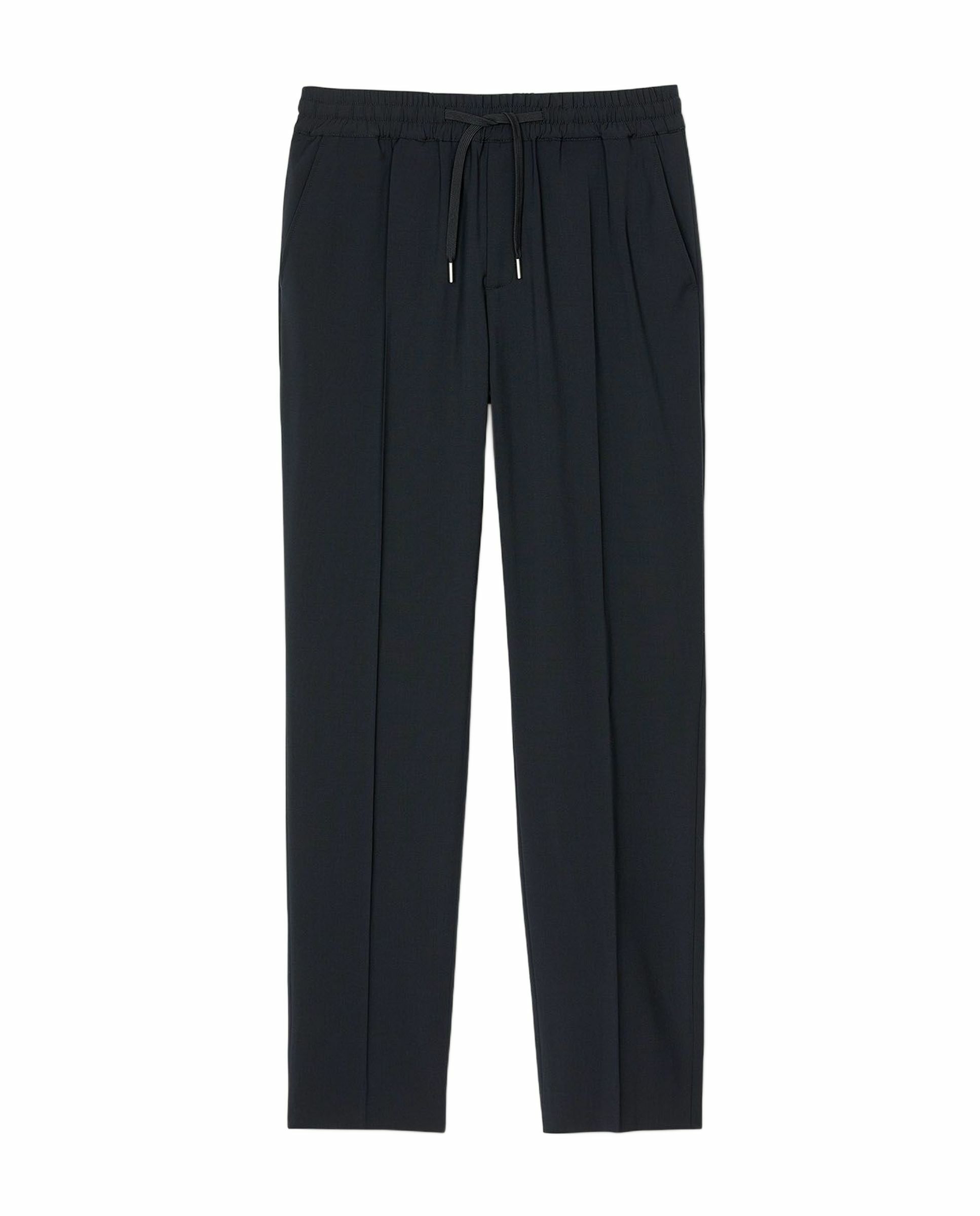 Pantalones joggers de hombre rectos con cintura y cordón - Negro Negro-6