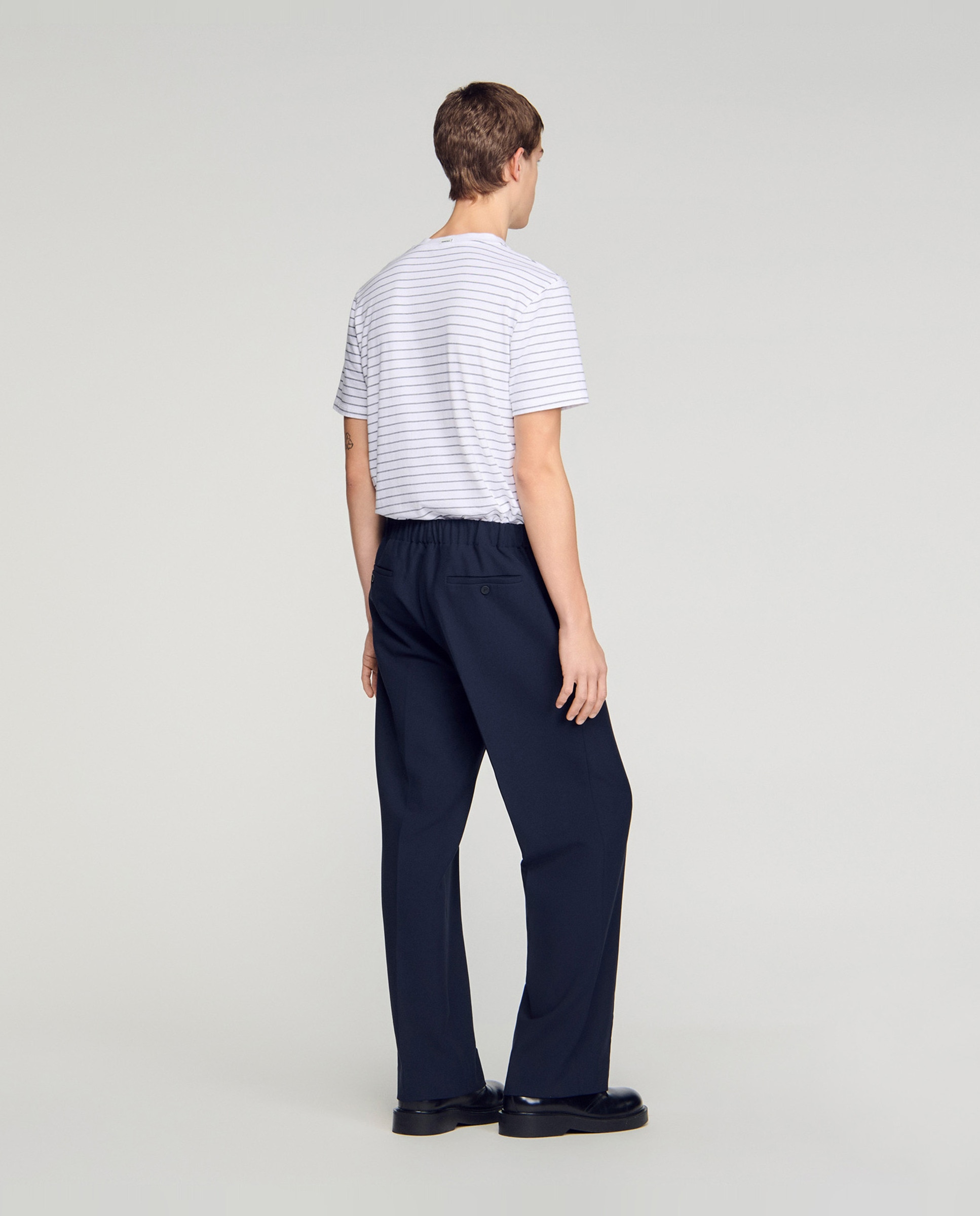 Pantalón de hombre ancho de jersey - Sandro - Azul marino Azul marino-2