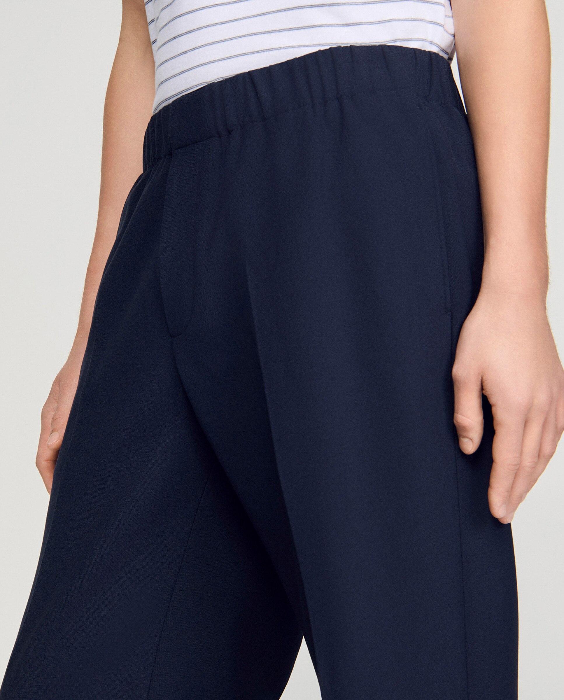 Pantalón de hombre ancho de jersey - Sandro - Azul marino Azul marino-5