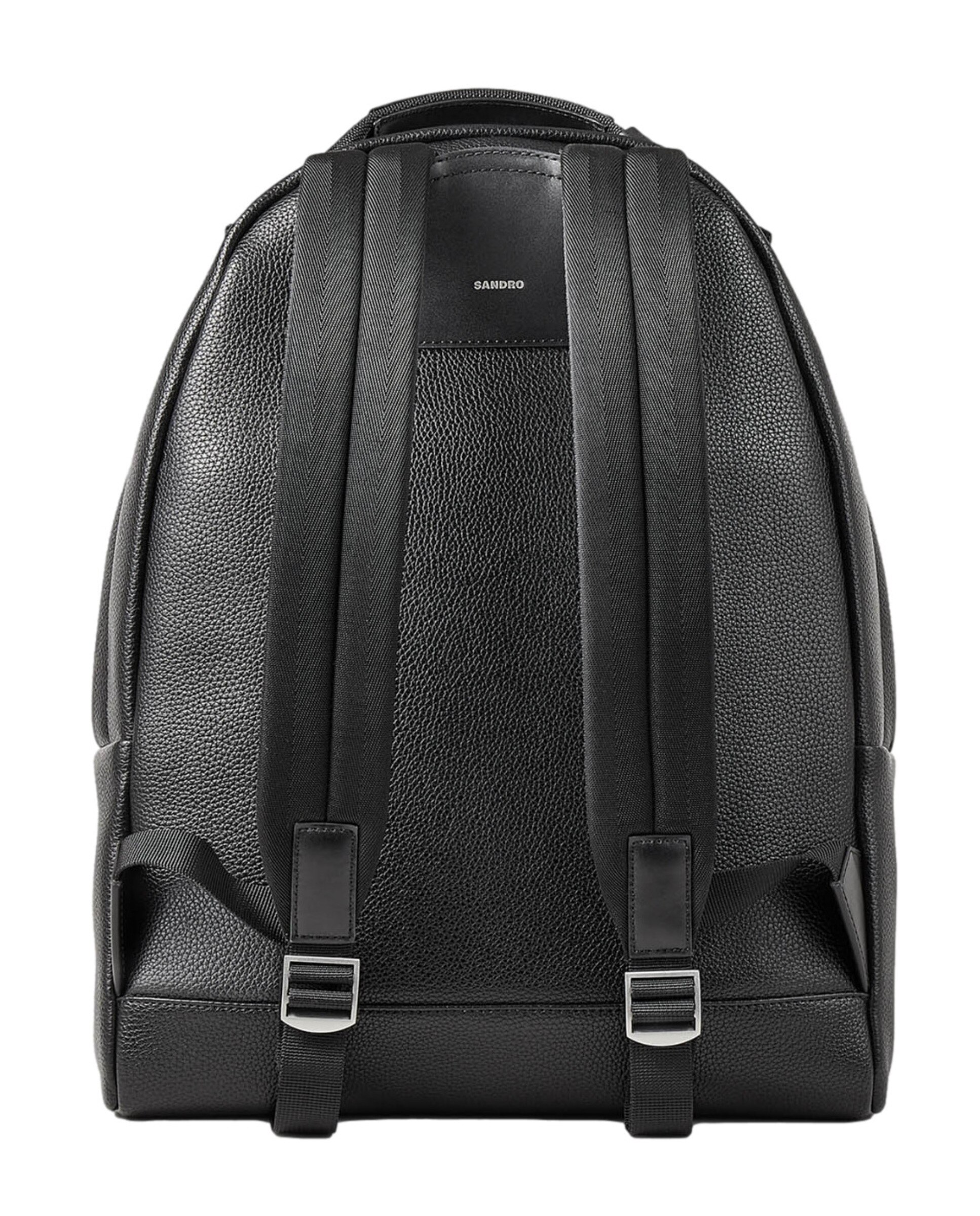 Mochila de hombre de tela revestida y cierre de cremallera - Sandro - Marrón oscuro Negro-5