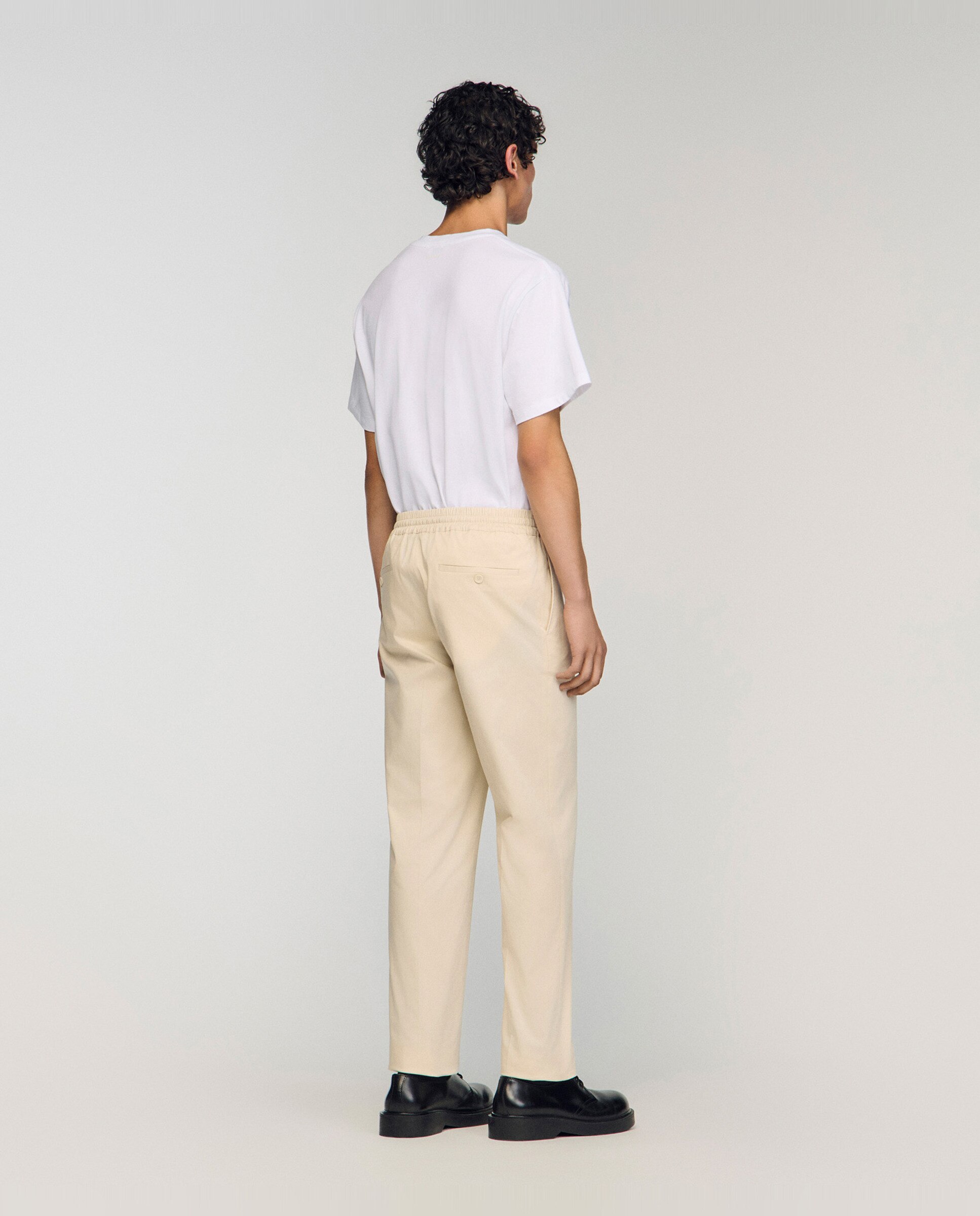 Pantalón de hombre recto elástico - Sandro - Crema Crema-3