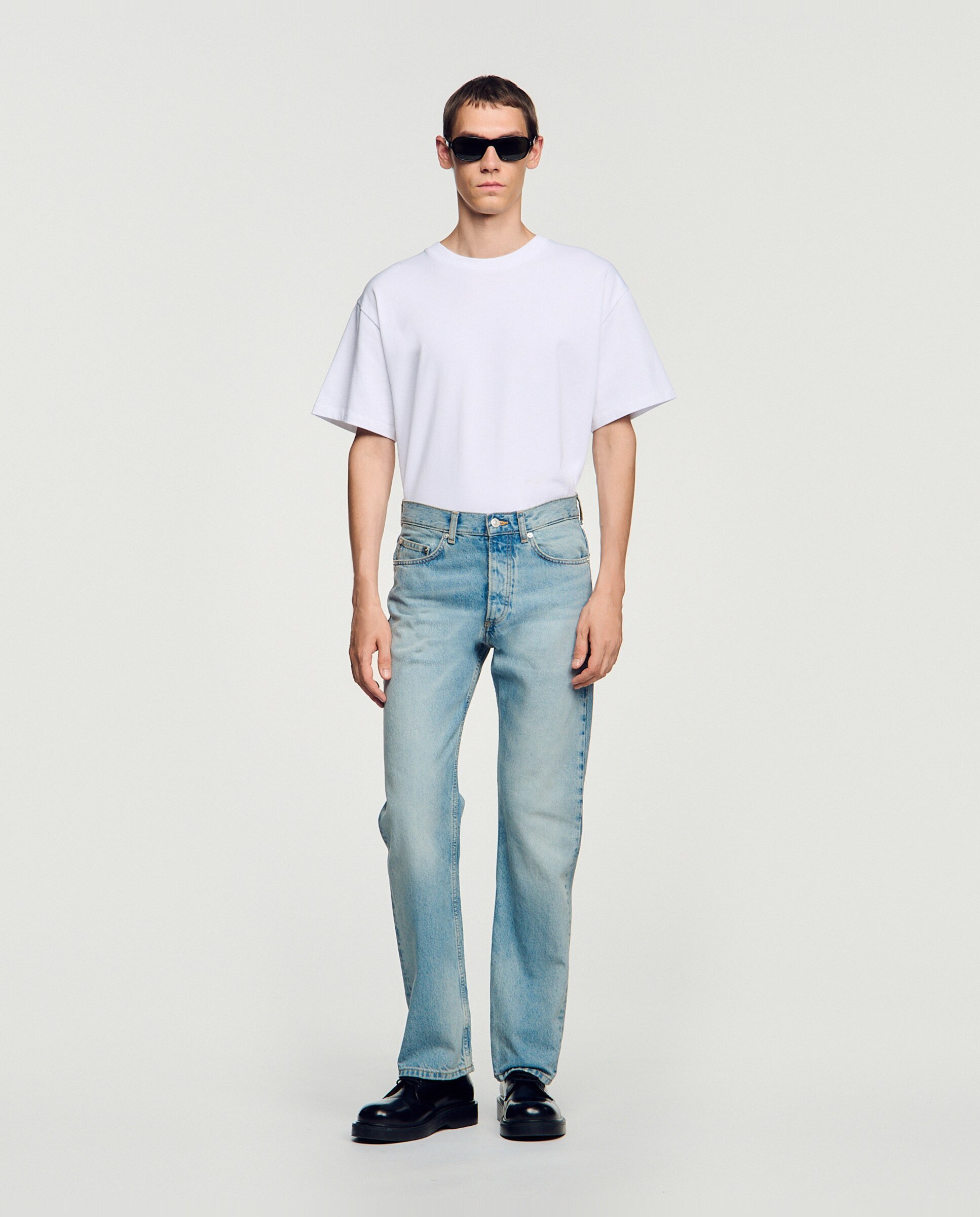 Vaquero regular de hombre desteñido - Sandro - Azul denim Azul denim-2
