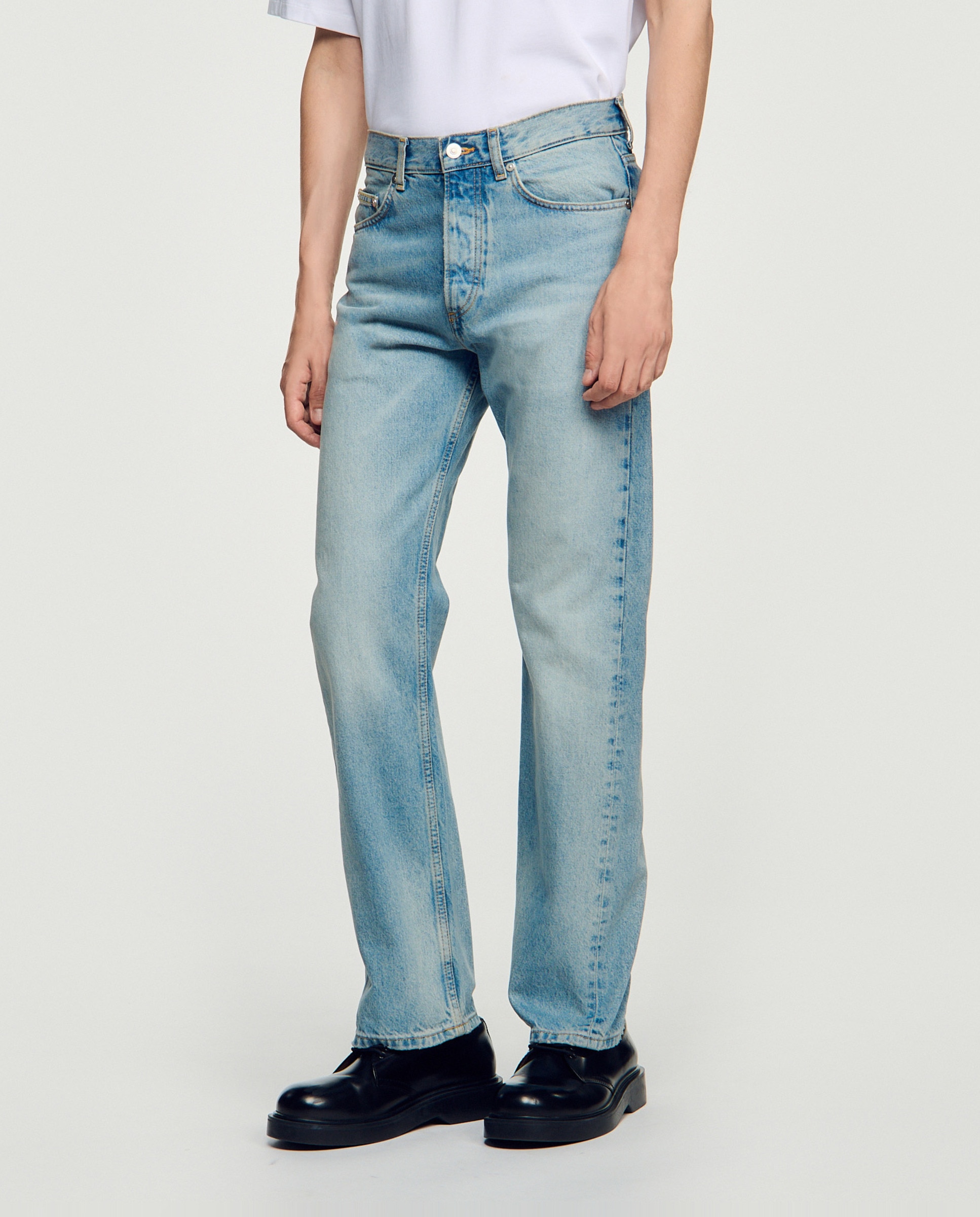 Vaquero regular de hombre desteñido - Sandro - Azul denim Azul denim-3