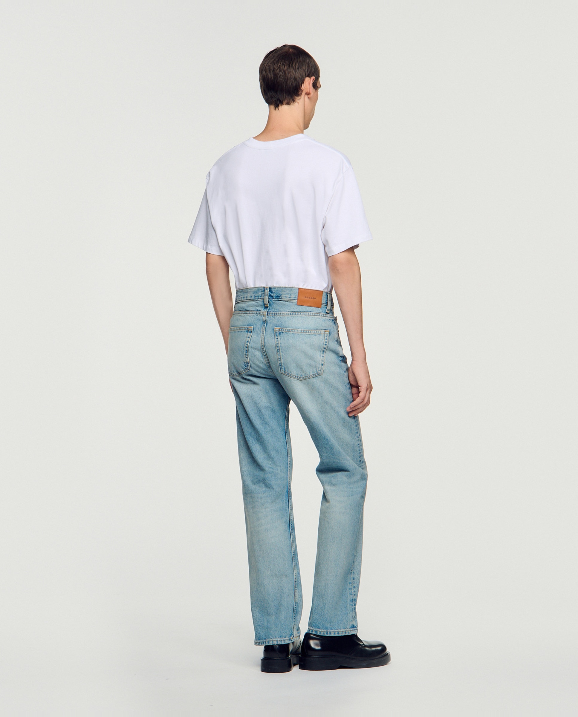 Vaquero regular de hombre desteñido - Sandro - Azul denim Azul denim-4