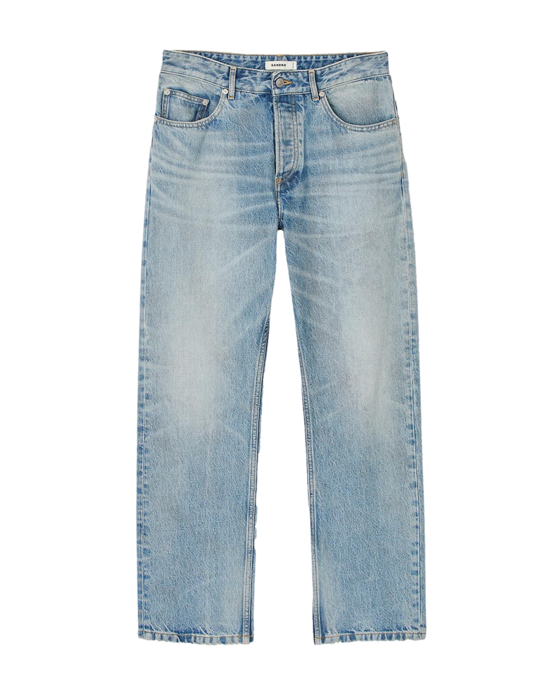 Vaquero regular de hombre desteñido - Sandro - Azul denim Azul denim-6