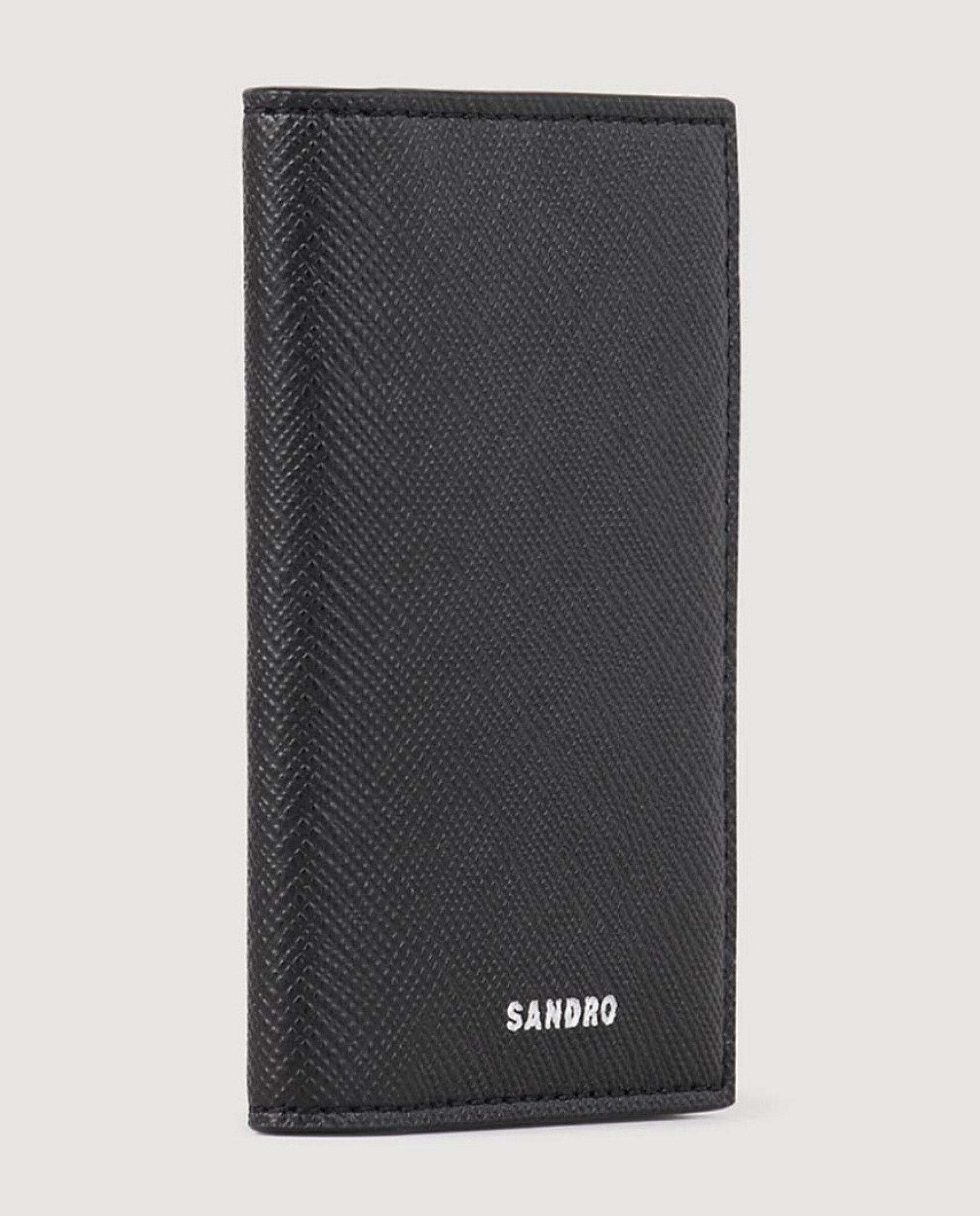 Cartera de hombre americana de cuero reconstituido Negro Sandro Negro-3