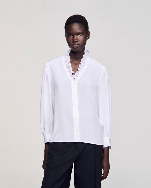 Imagen 0 de Camisa de mujer fluida de seda