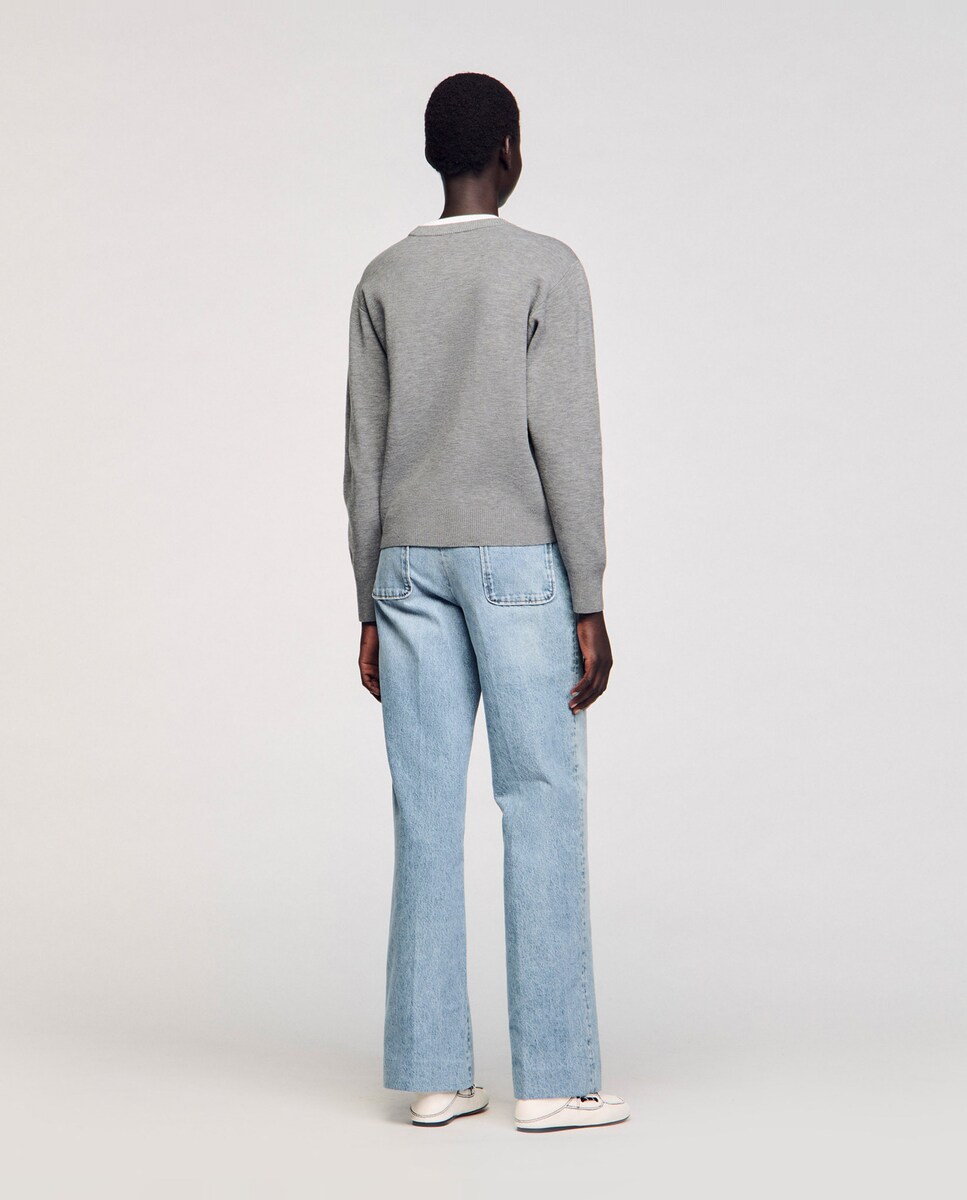 Jersey de mujer con cuello en contraste · Sandro · El Corte Inglés