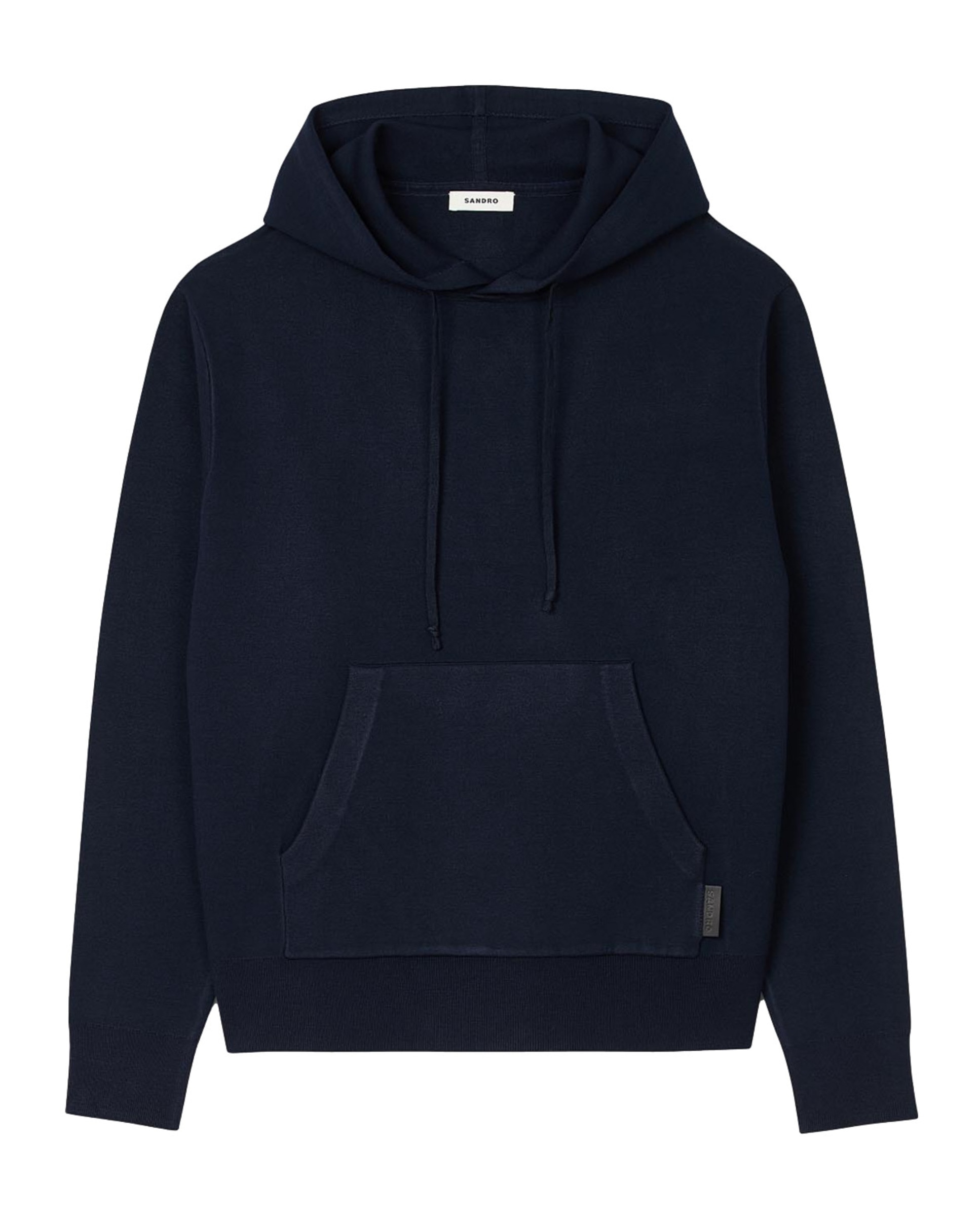 Sudadera con capucha de hombre con parche de cuero - Sandro - Azul marino Azul marino-7