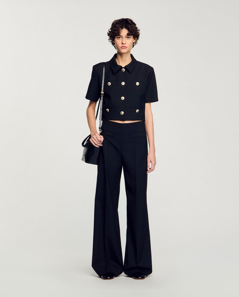 Ancho Pantalon Regular Mujer Pantalón Ancho De Mujer De Traje En