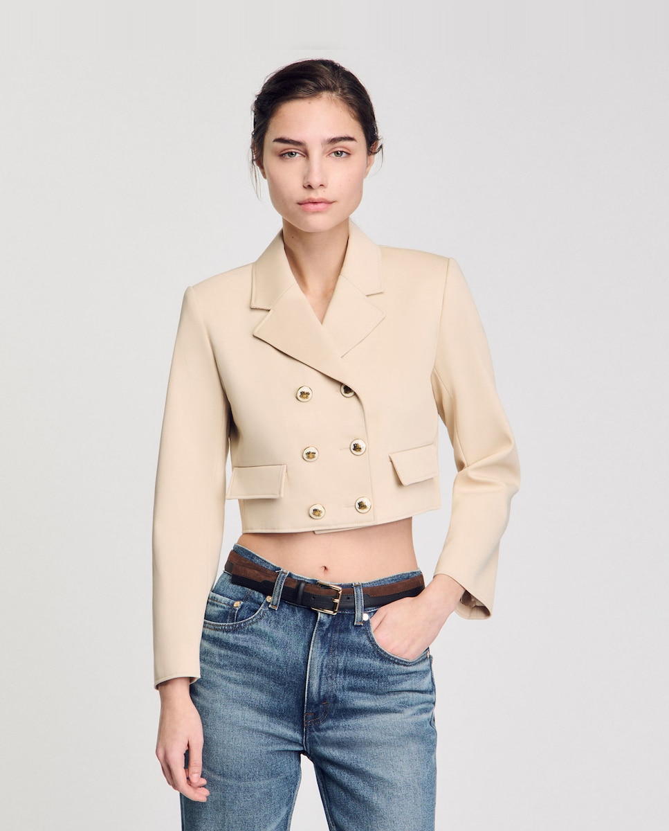 Sandro Chaqueta Sandro Ropa Mujer Chaqueta De Mujer Corta Con