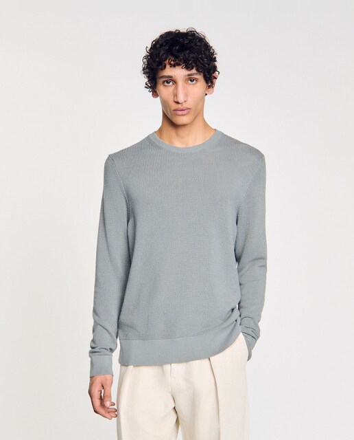 Imagen 0 de Jersey de hombre de punto texturizado con cuello redondo