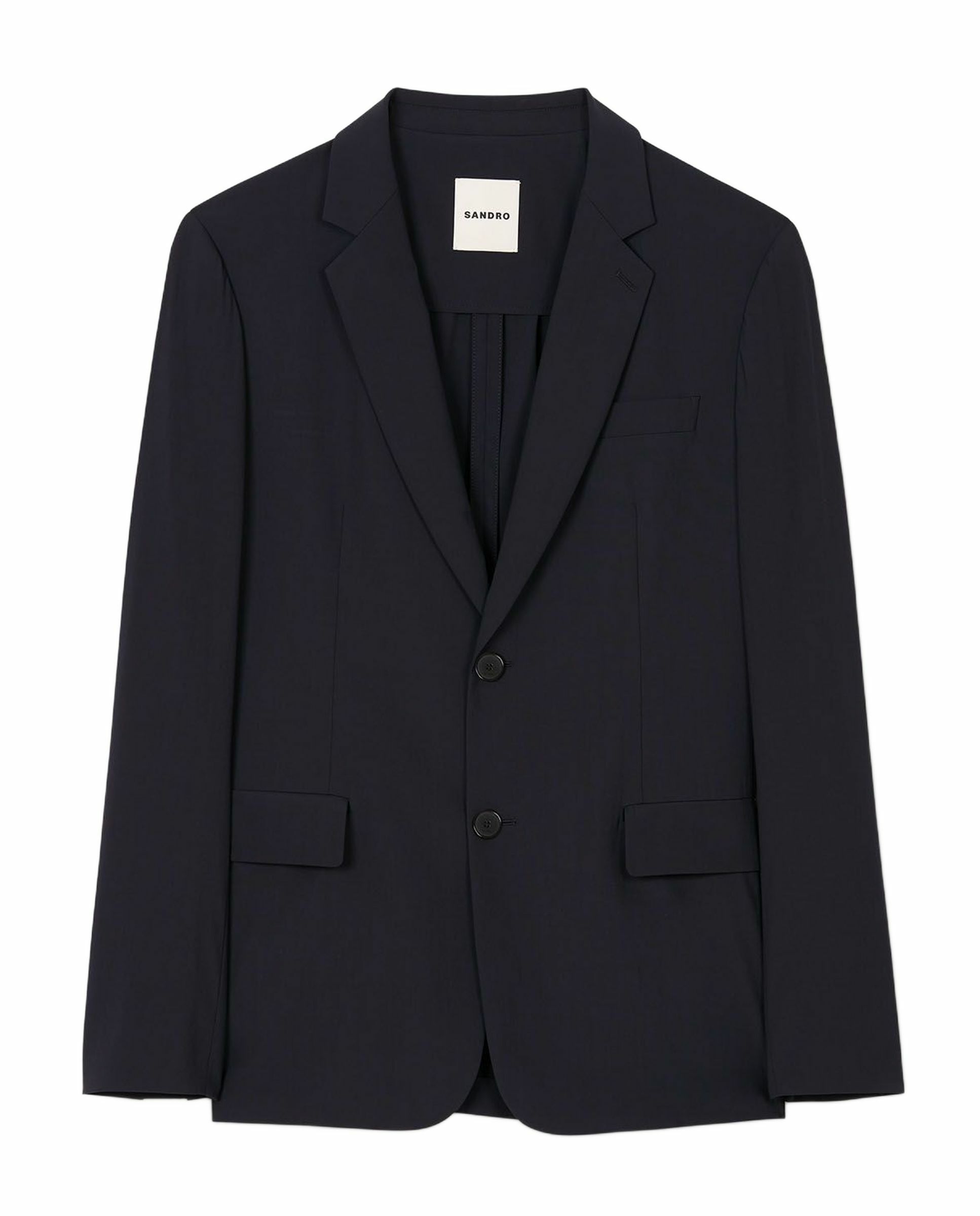 Chaqueta de traje de hombre corte desestructurado lana - Sandro - Azul marino Azul marino-6