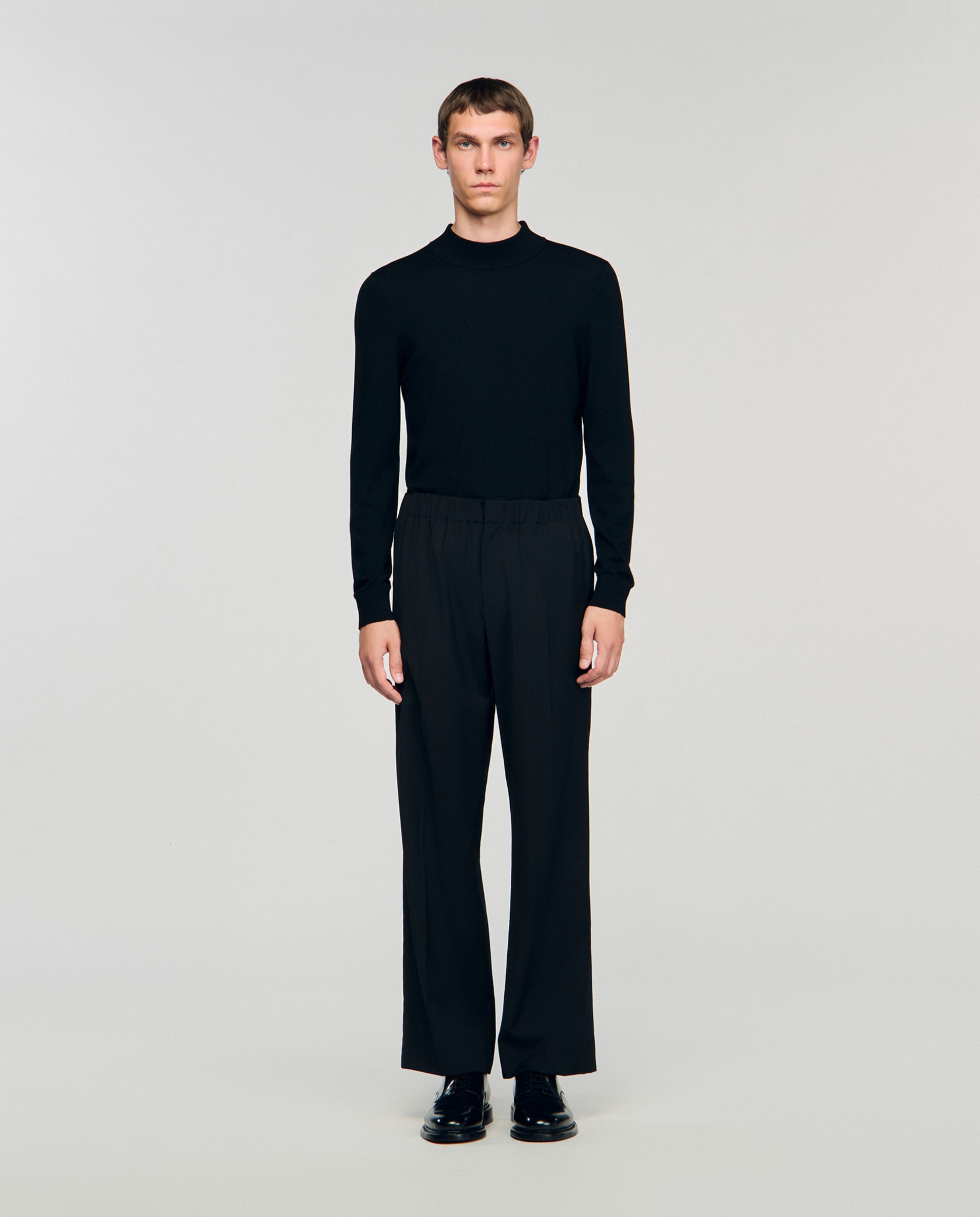 Sandro - Pantalón ancho de hombre con cintura elástica.