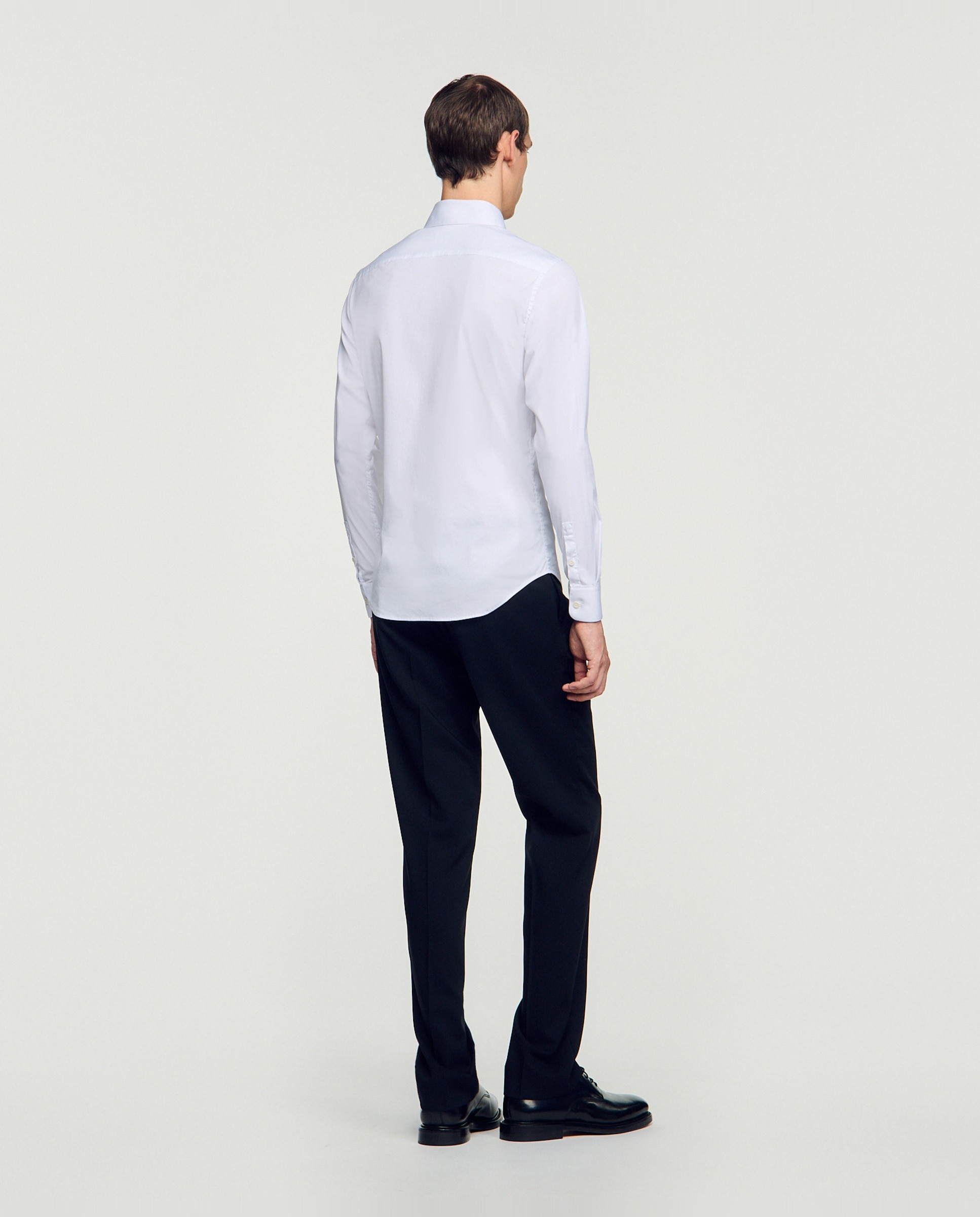 Camisa de vestir de hombre cuello clásico lisa - Sandro - Blanco Blanco-2