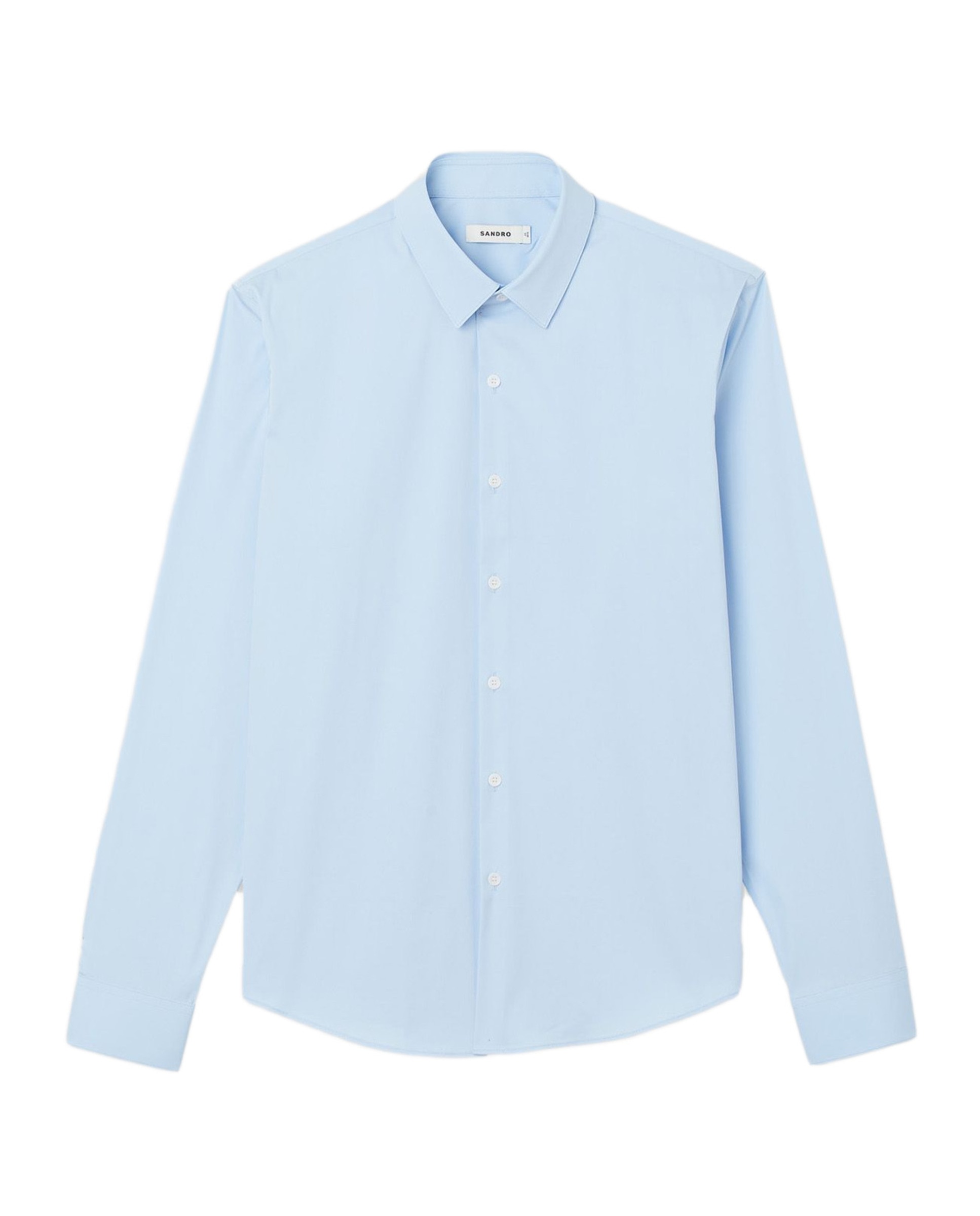 Camisa de vestir de hombre cuello clásico lisa - Sandro - Azul claro Azul claro-6