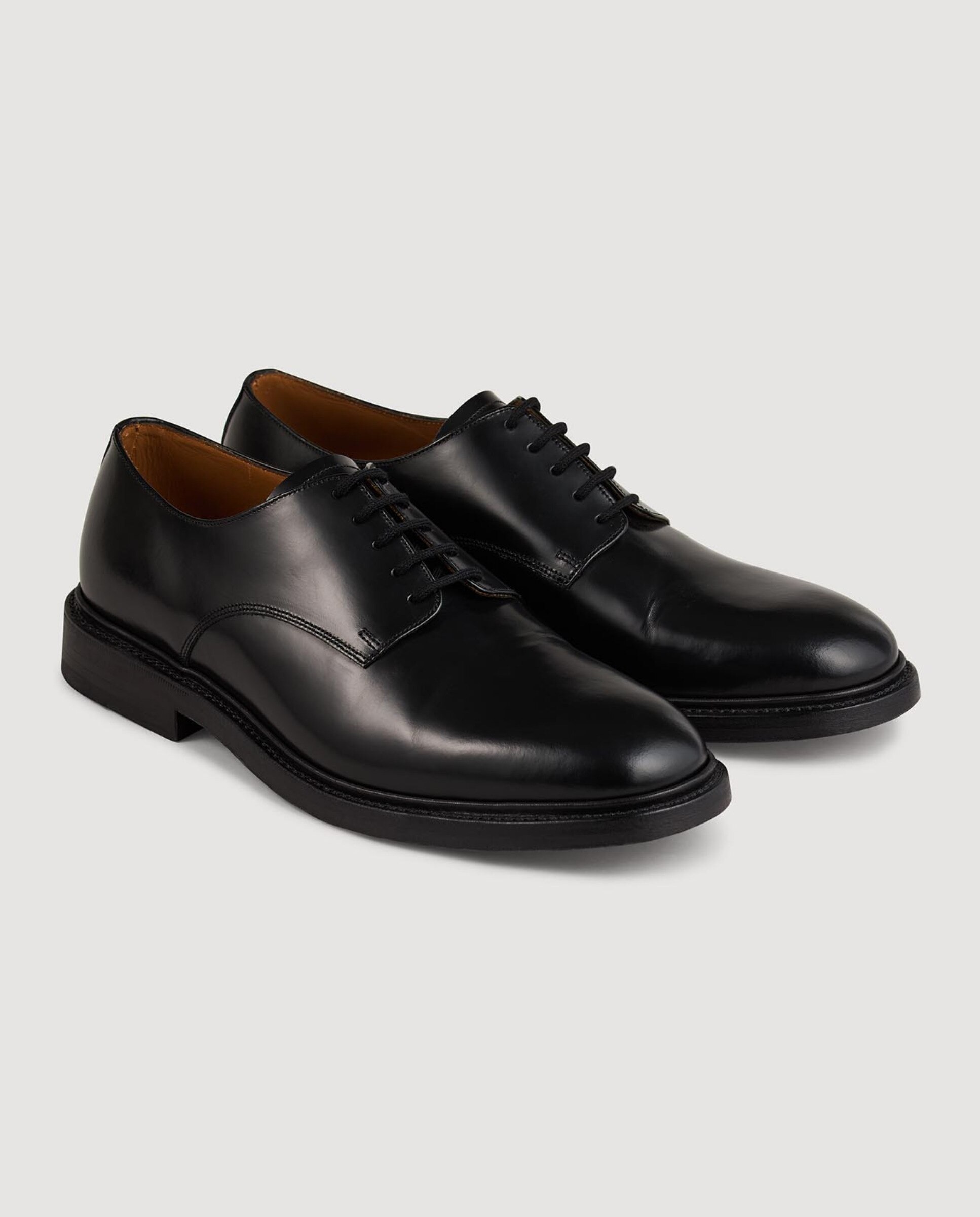 Zapatos de cordones de hombre de charol derby - Sandro - Negro Negro-4