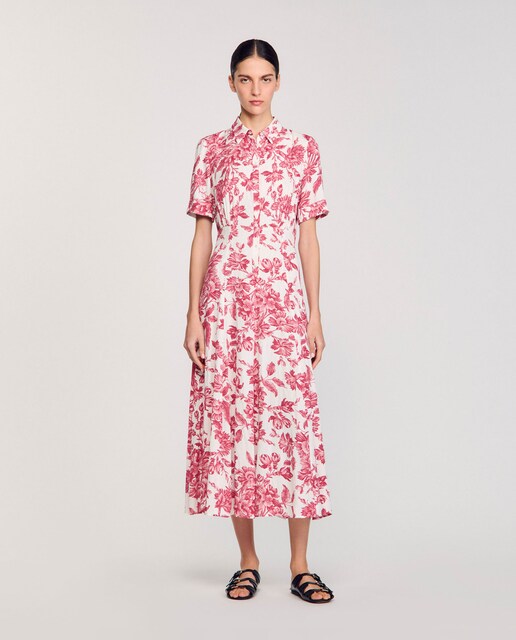 Imagen 0 de Vestido camisero largo de flores